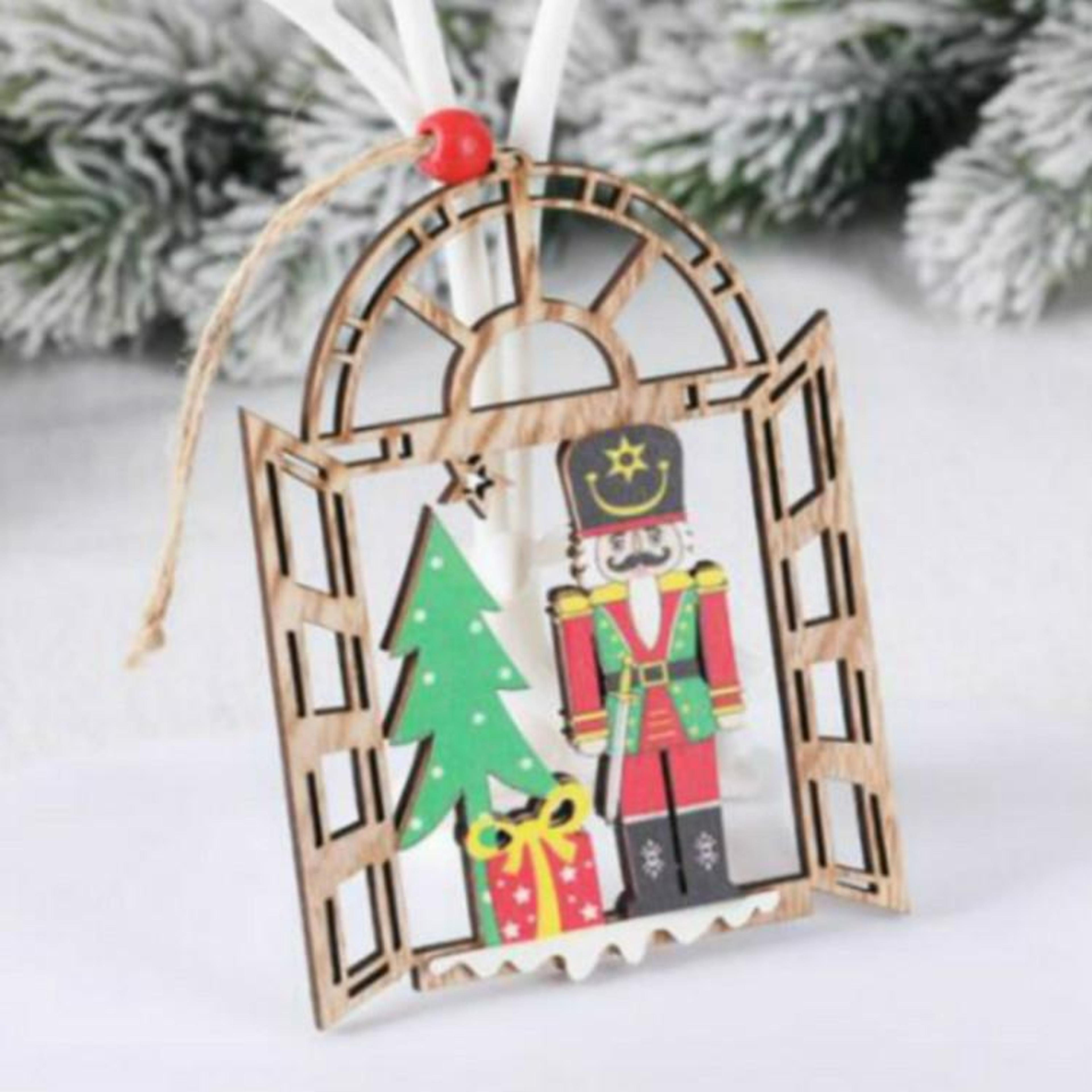 wooden christmas soldier ornaments for holiday tree and home decor