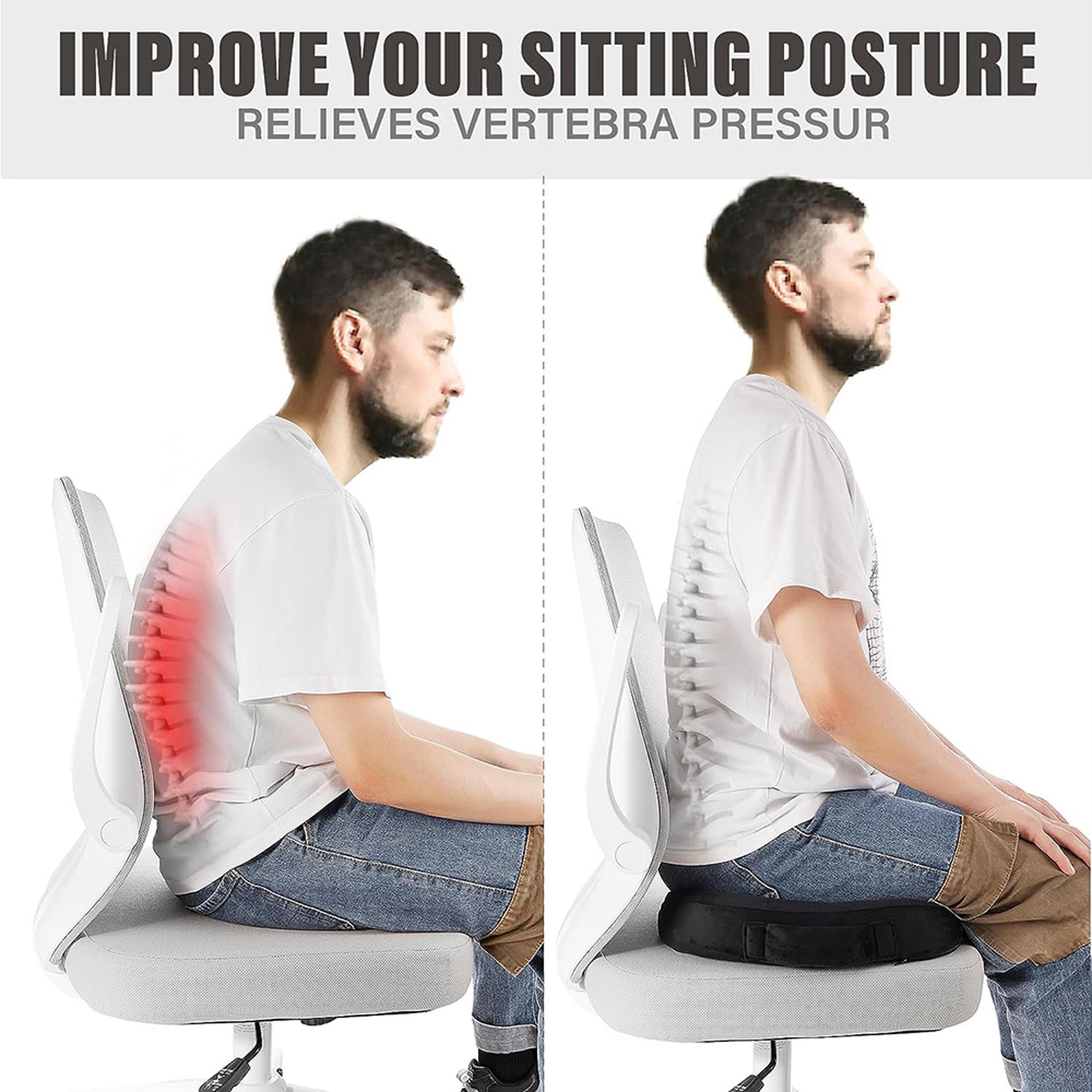 Travel Memory Foam Seat Cushion U Shaped Coccyx Support For Office And Car 1