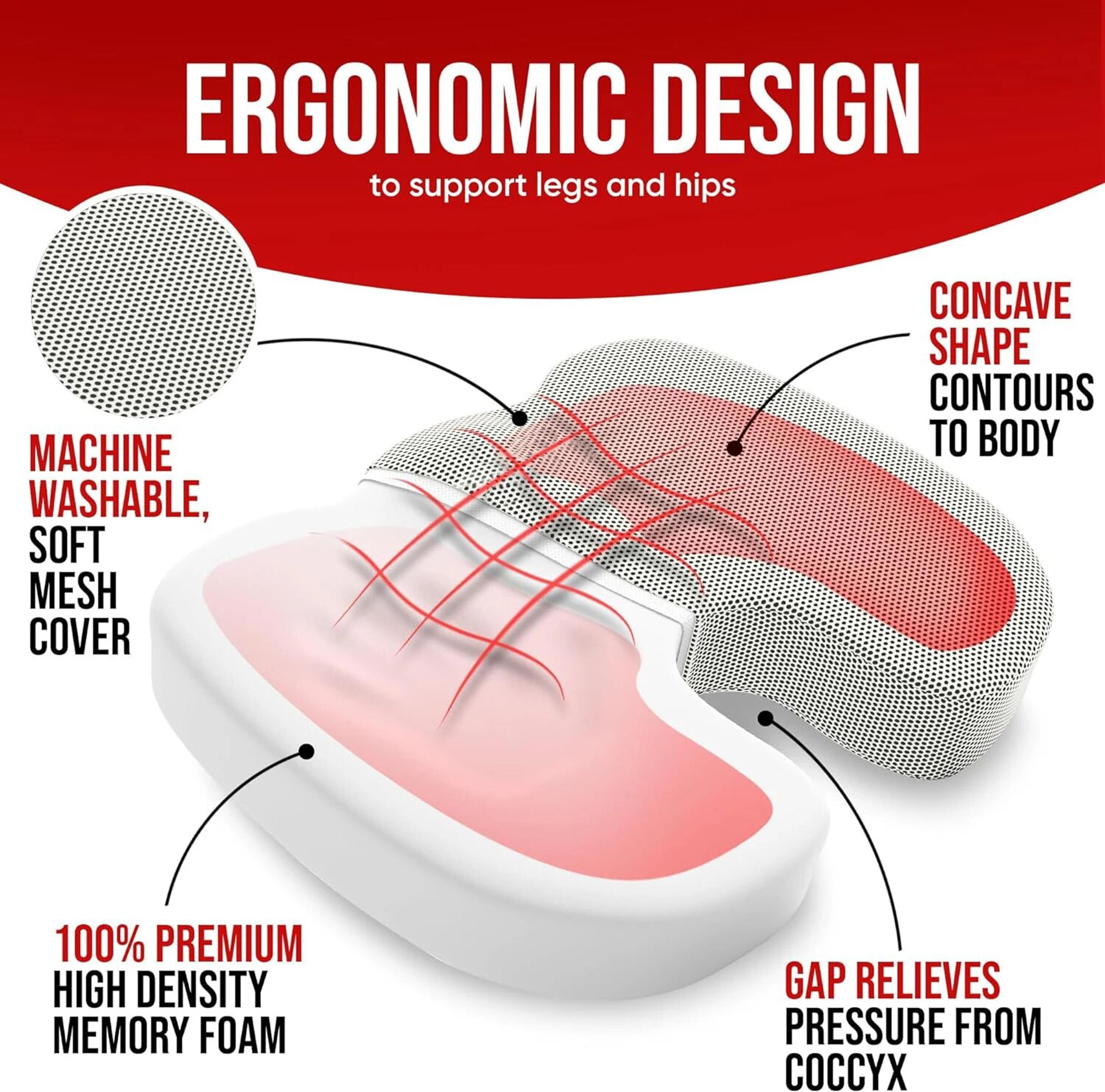 Memory Foam Seat Cushion For Office Chair And Tailbone Support 2