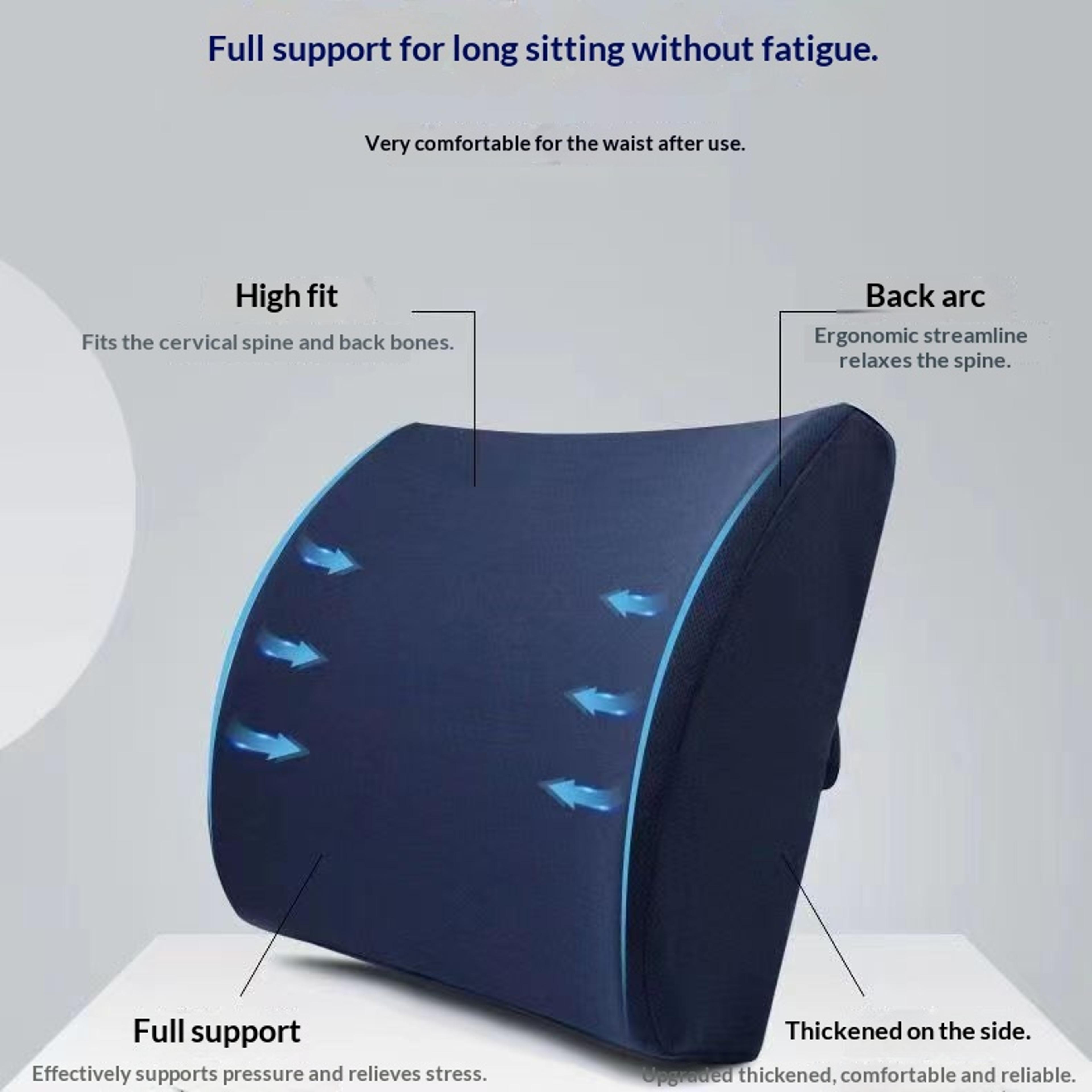 Ergonomic Memory Foam Lumbar Support Pillow For Office Chair And Car Seat 1