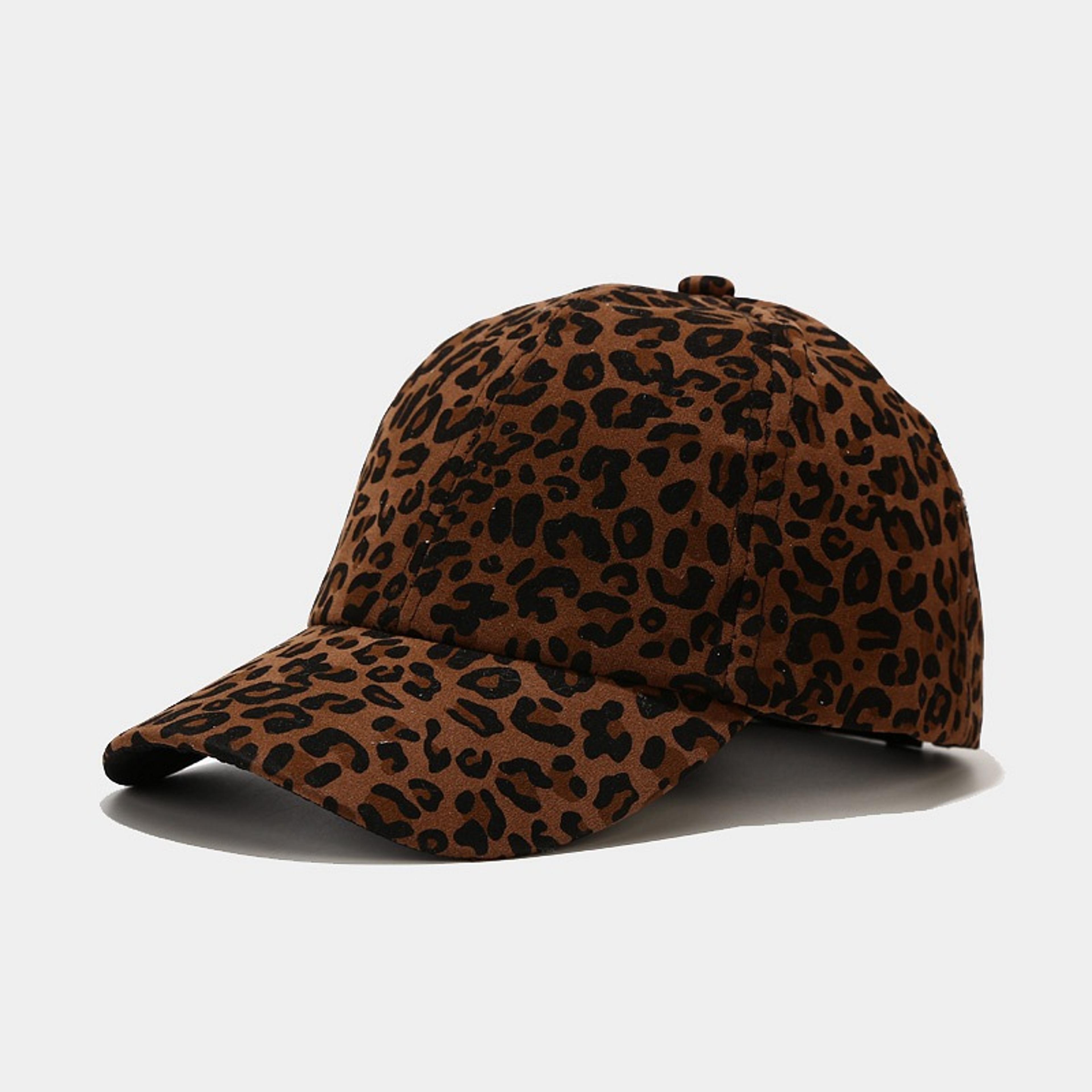 leopard zebra print cotton baseball cap adjustable unisex sun hat