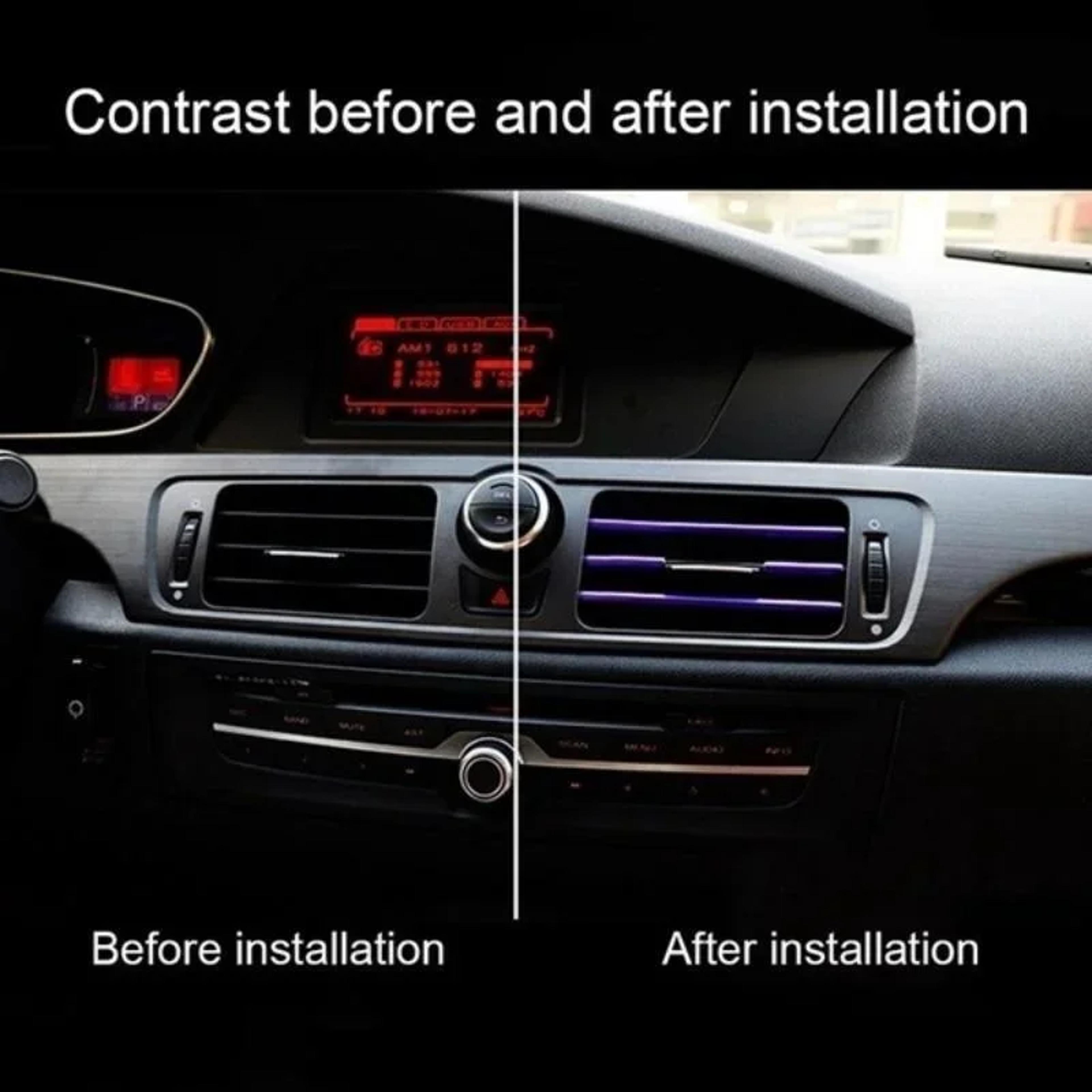 Car Air Vent Trim Strips Universal Waterproof Interior Vent Decoration 2