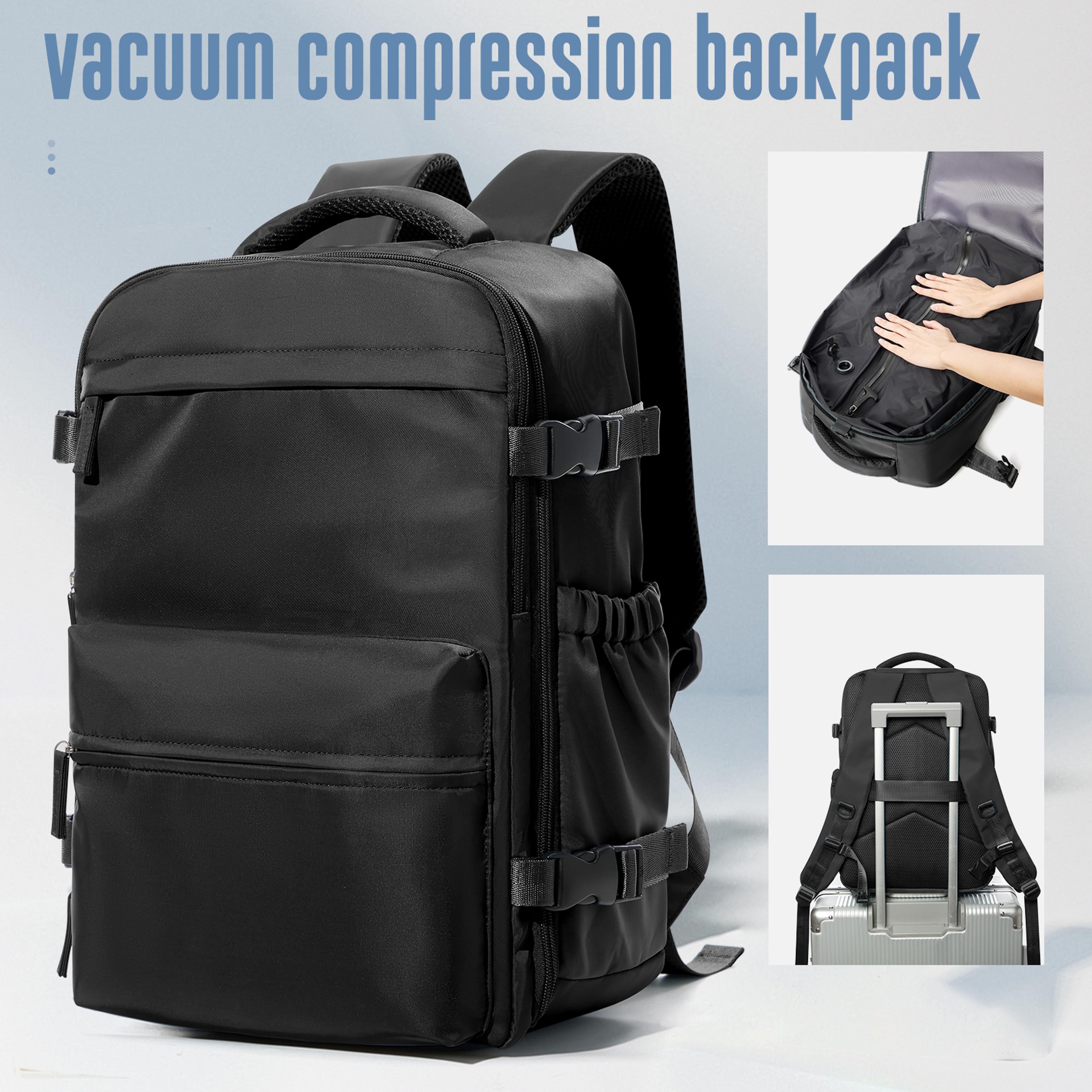 Vacuum Compression Travel Backpack Expandable Large Capacity Laptop Bag 1