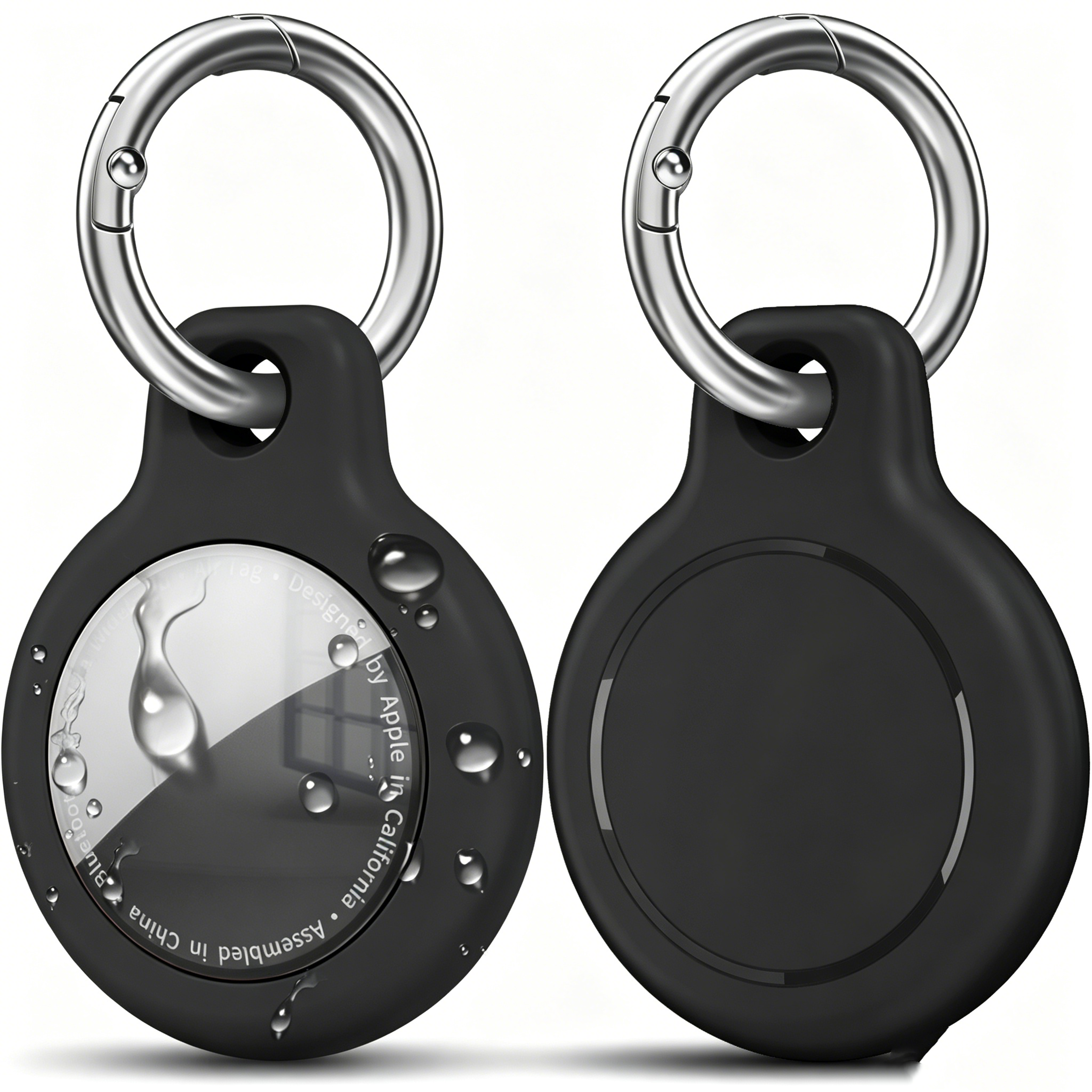silicone tracker tag holder case with keychain and anti-scratch protective sleeve