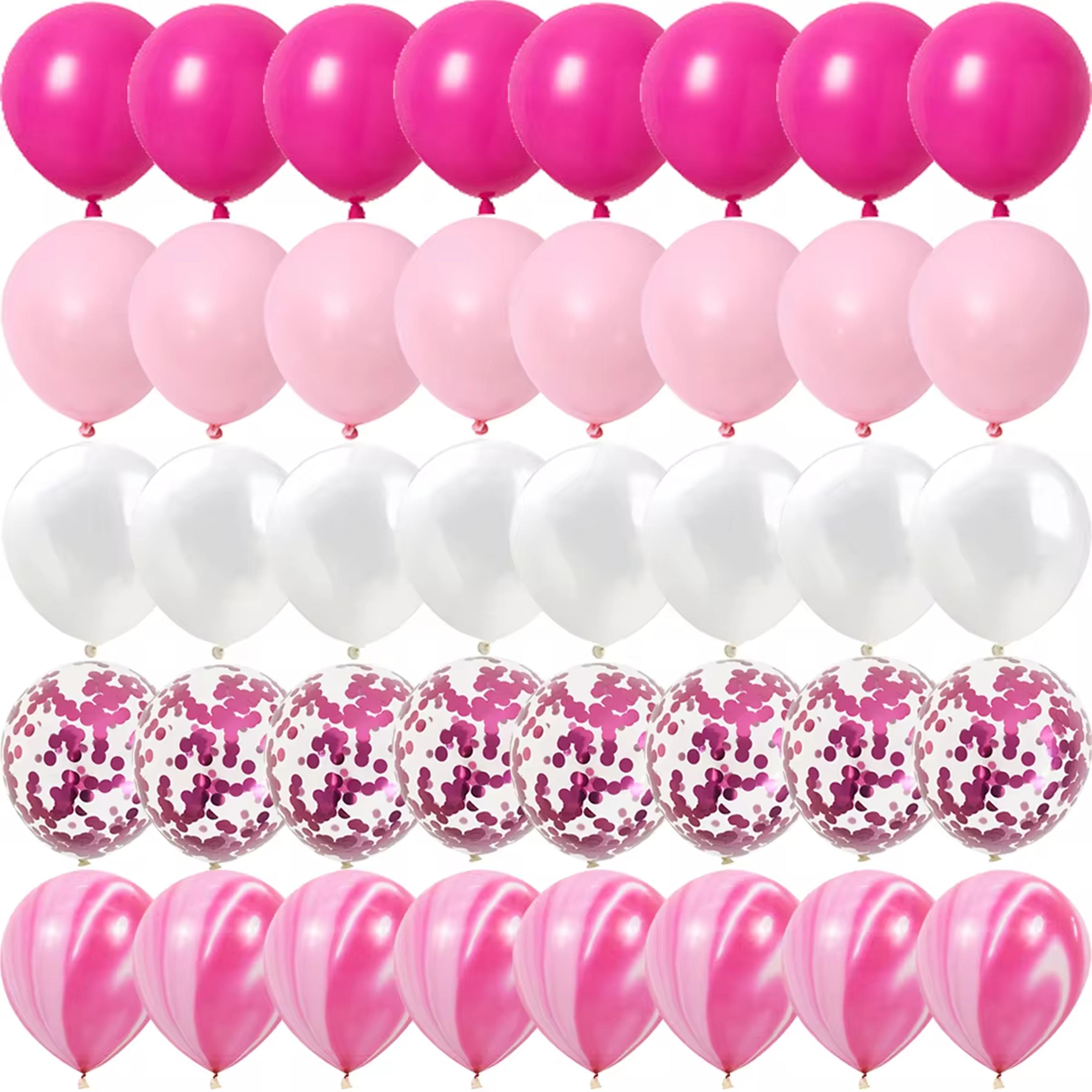 rose pink latex confetti balloons fourty piece party decoration set