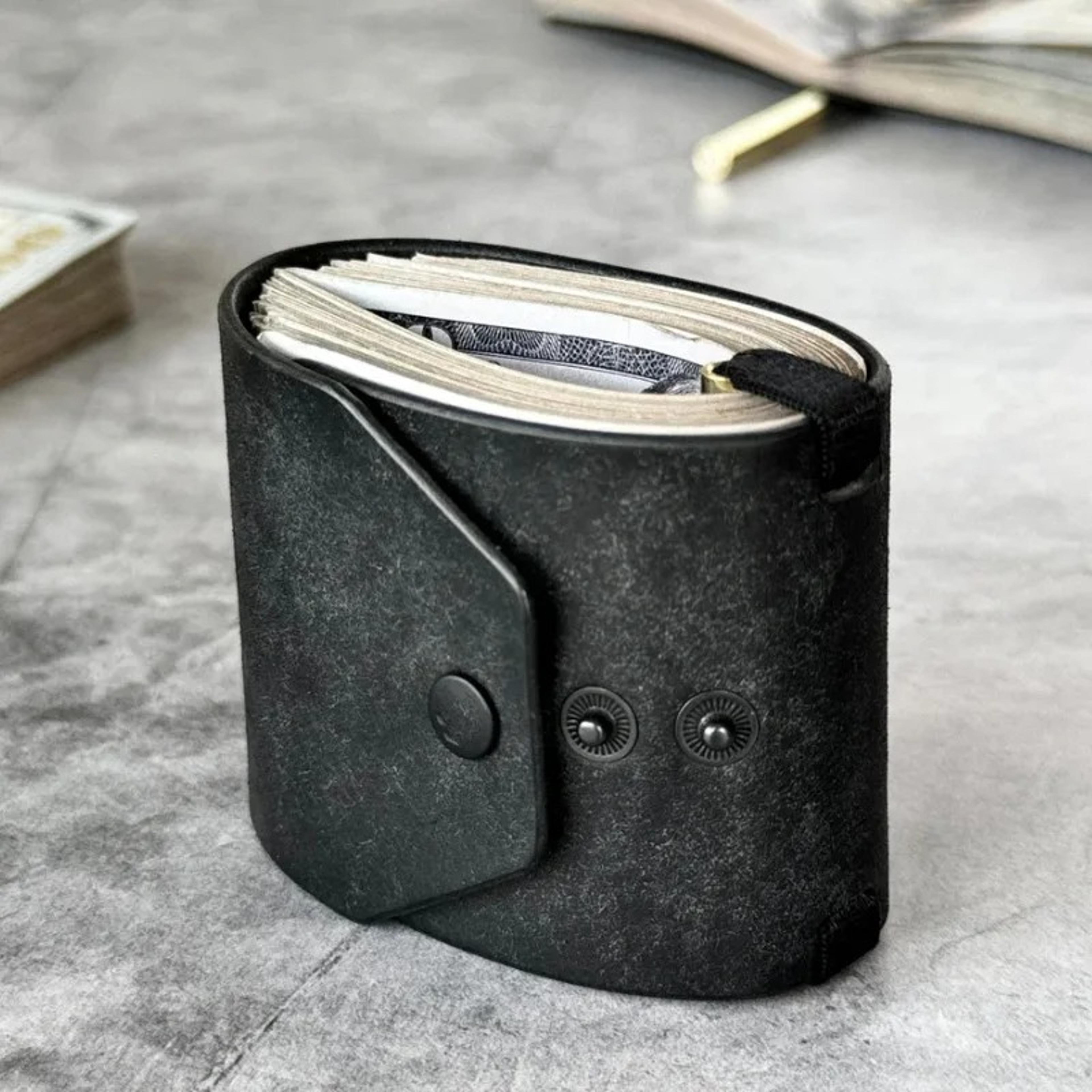 pu leather money clip quick access pocket cash holder