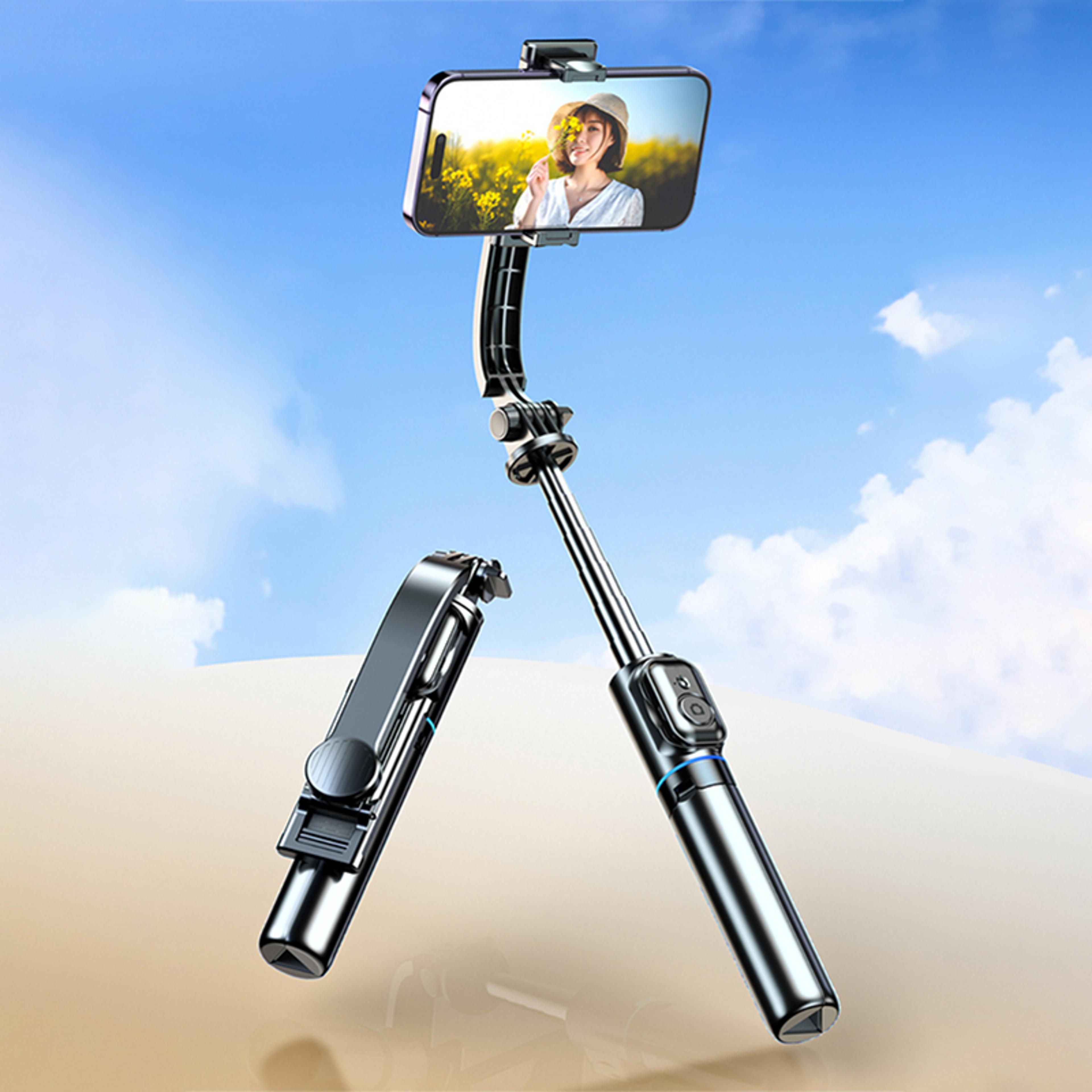 anti shake selfie stick tripod with remote control and phone holder