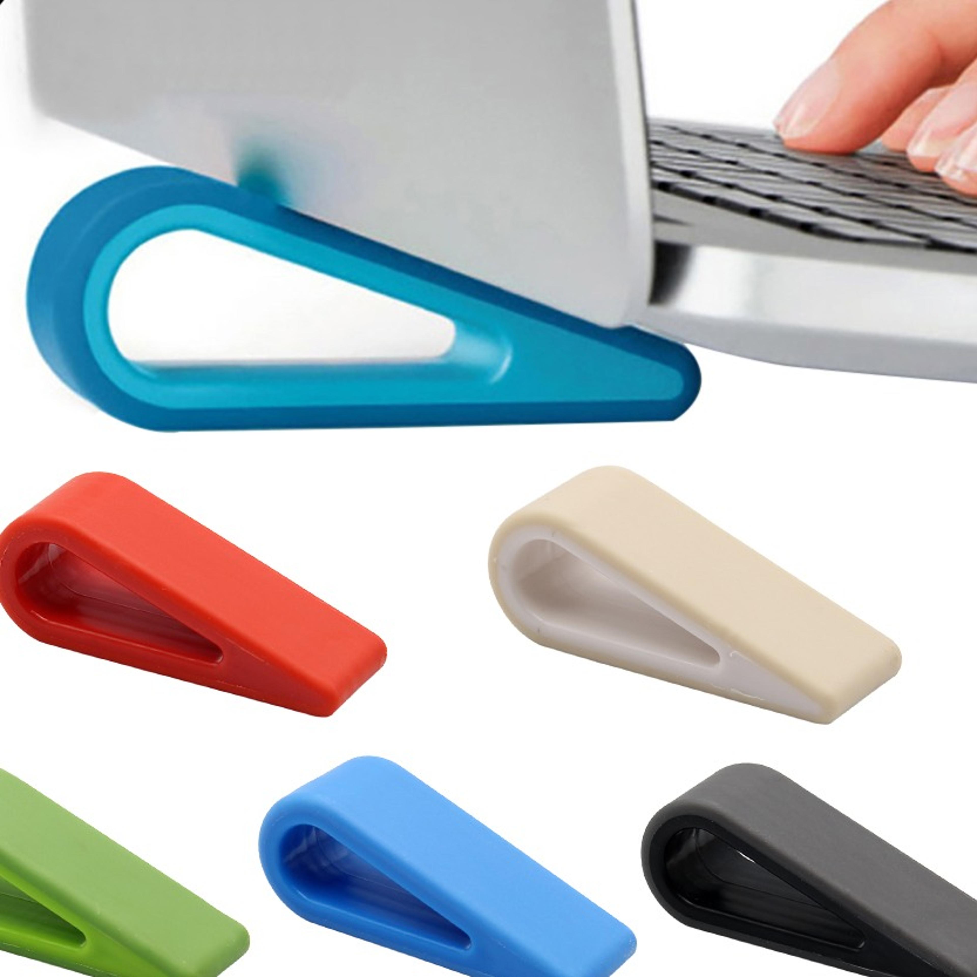 portable adjustable laptop stand with raised desktop bracket