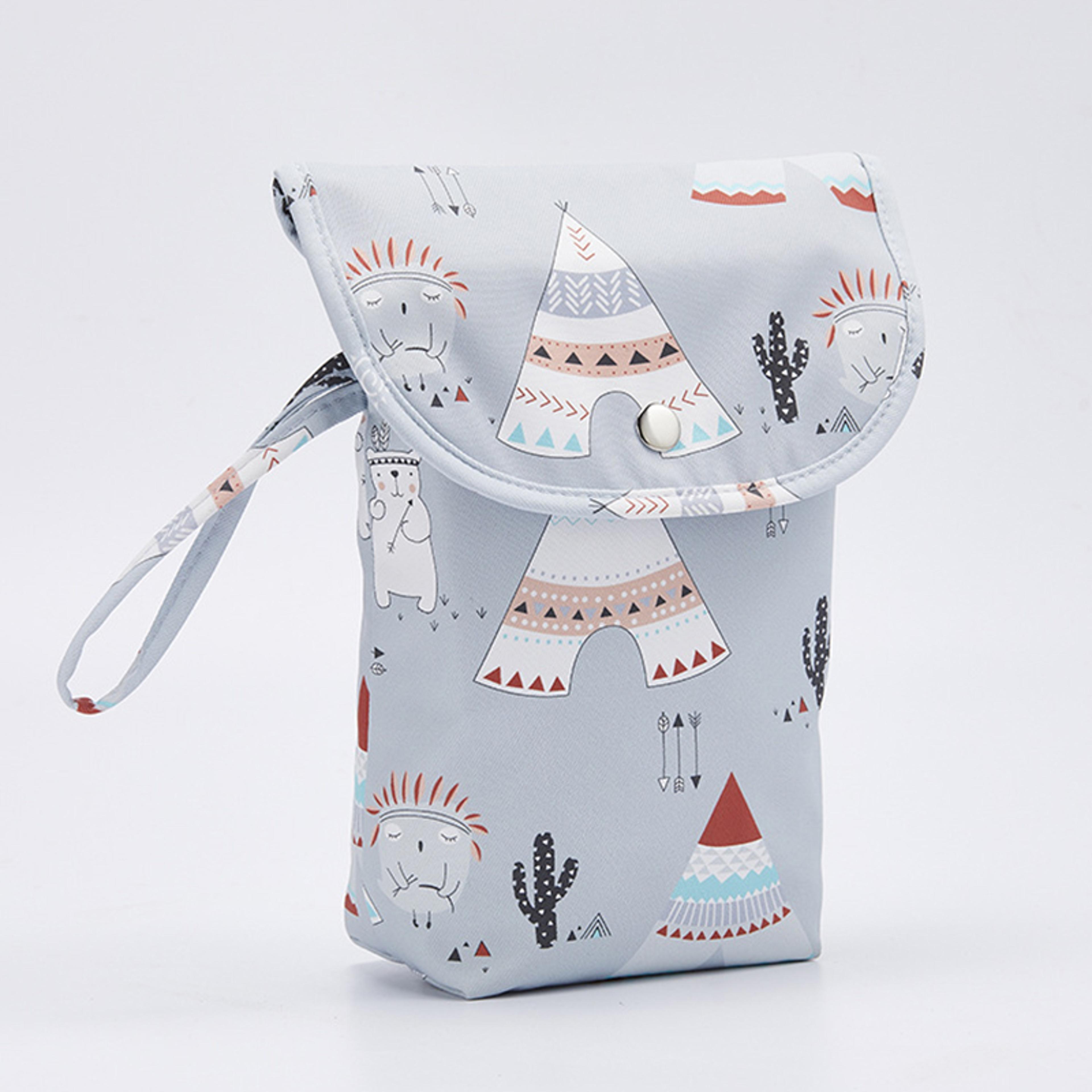 reusable waterproof baby diaper bag organizer print zipper wet dry cloth nappy bag