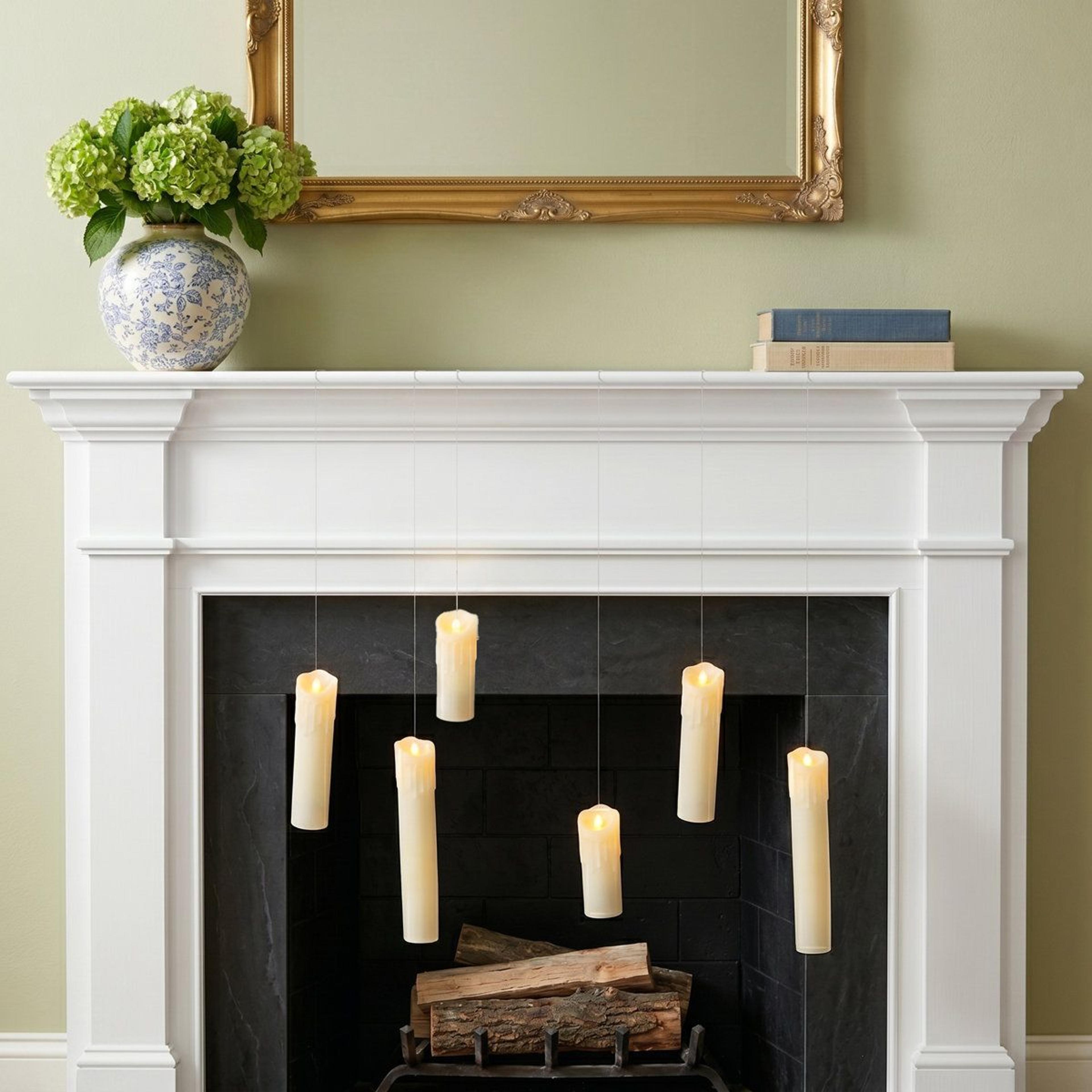 floating flameless hanging candles set of 6 with remote control and timer