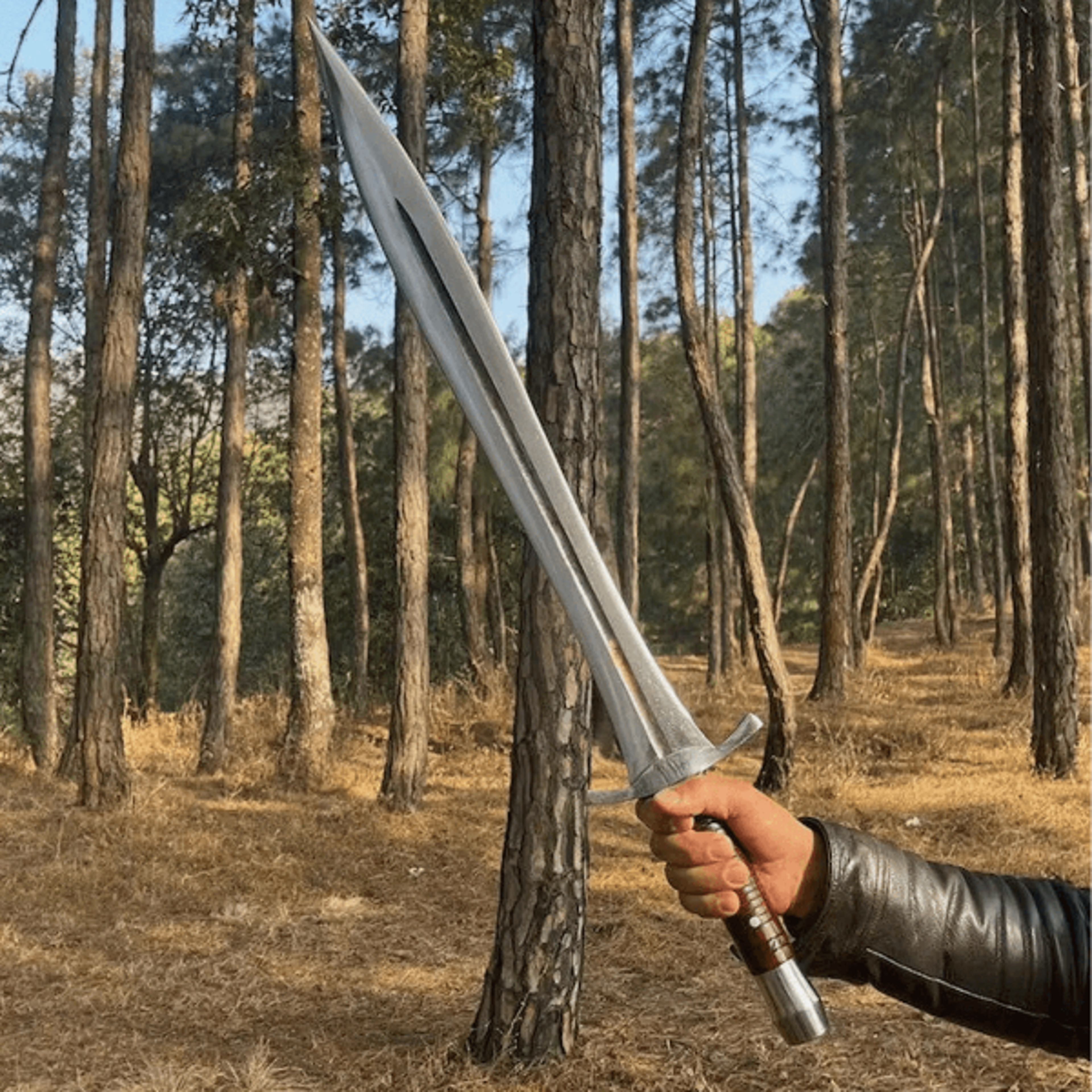 36-inch hand-forged viking sword - sharp, battle-ready historical replica