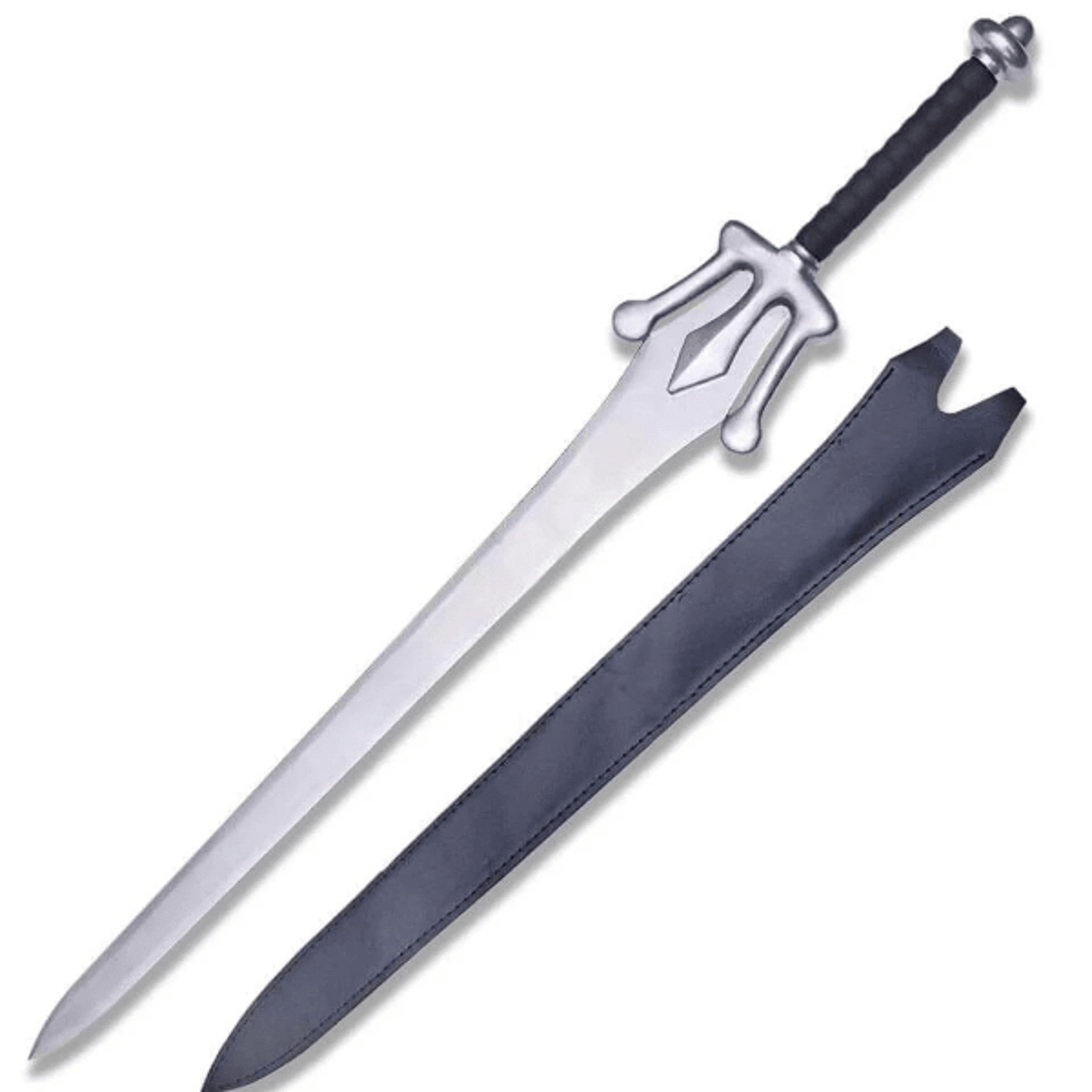 he-man power sword replica - handmade stainless steel with display stand or leather sheath