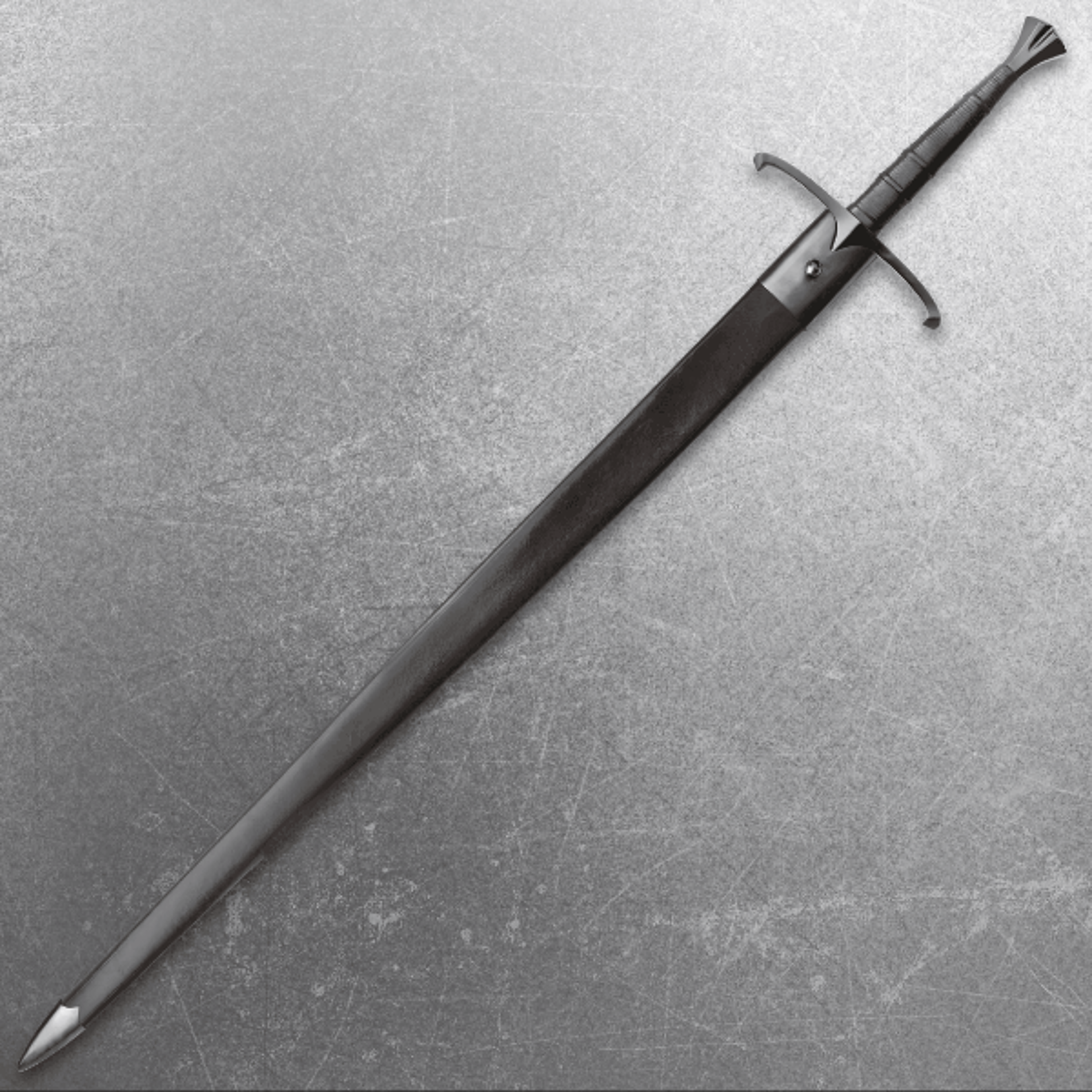 black claymore sword - historic forge edition | 43.5 carbon steel blade & leather handle