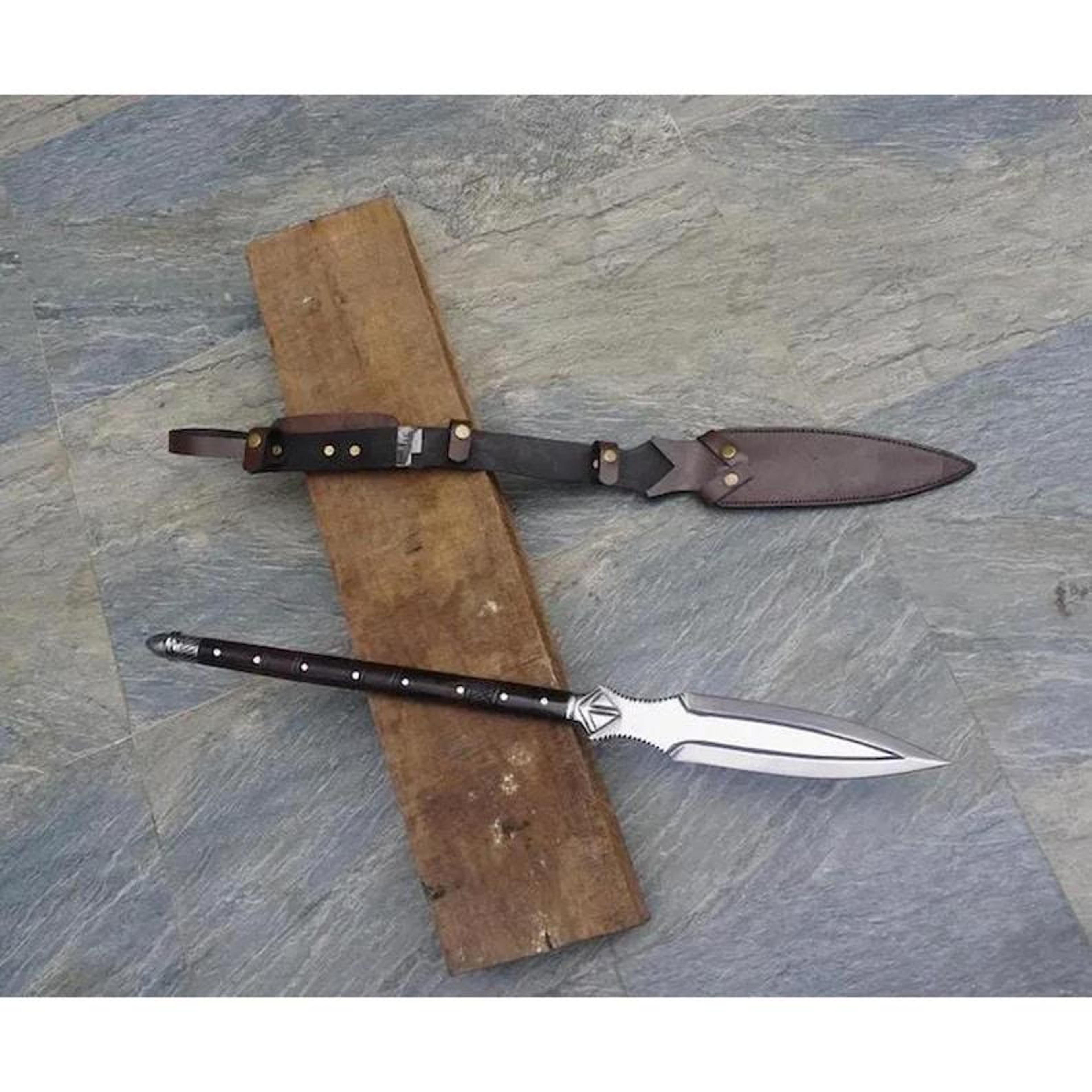 Handcrafted Medieval Leaf Spear With High Carbon Steel Head  Hardwood Shaft  Historical Collector S 4