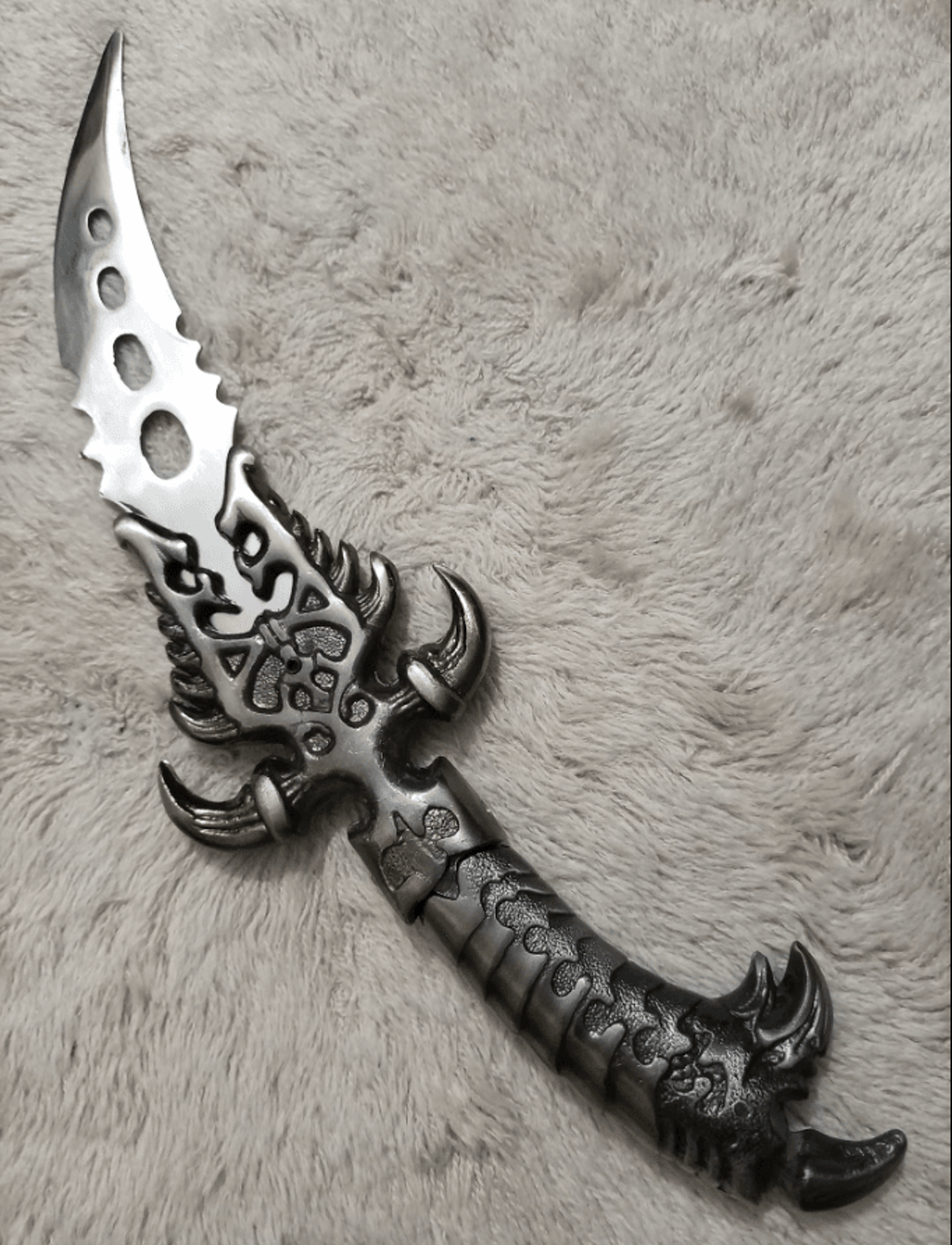 Fantasy Demon Dagger With Stainless Steel Blade  Ornate Cast Metal Handle For Display  Collectors 1