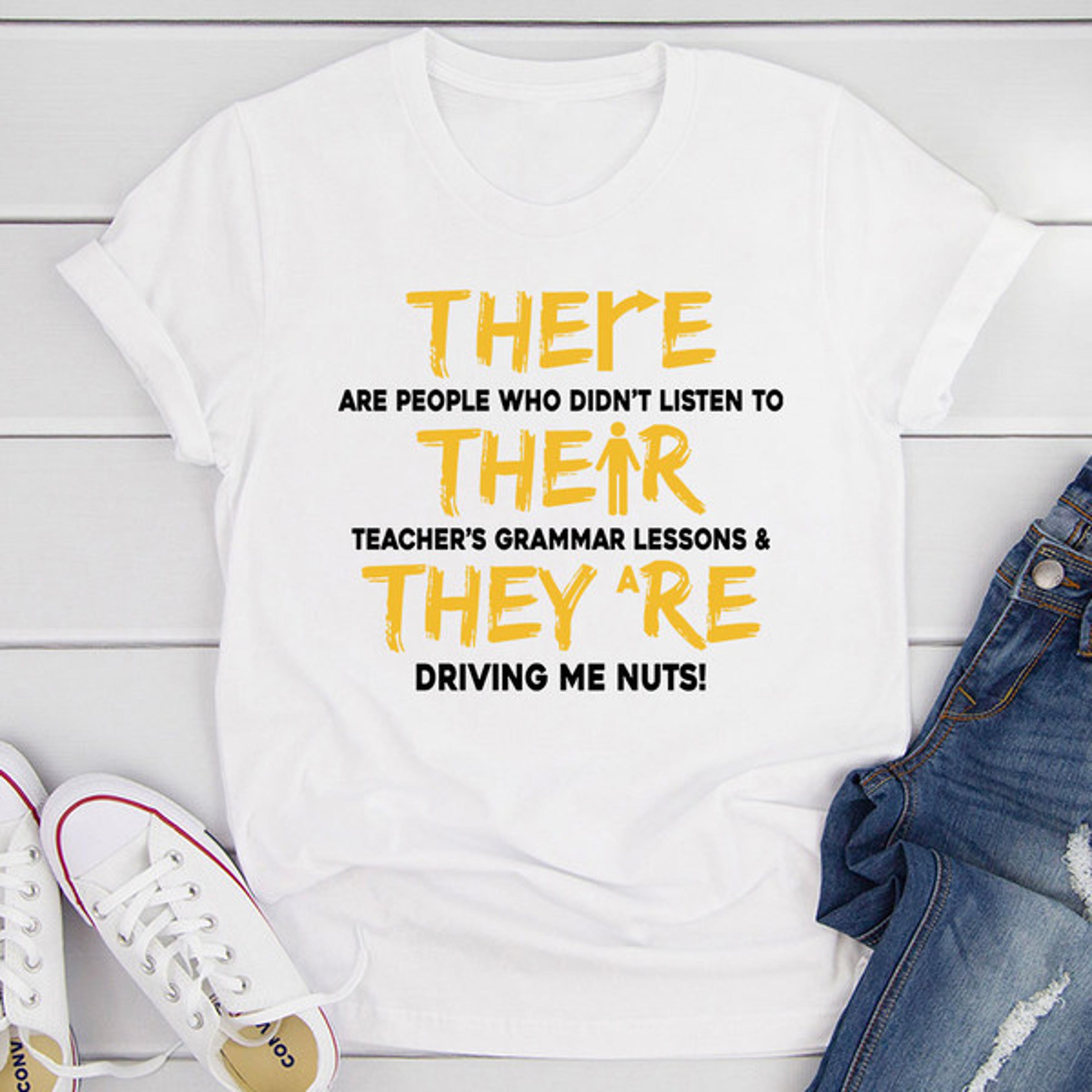 there their & they're t-shirt