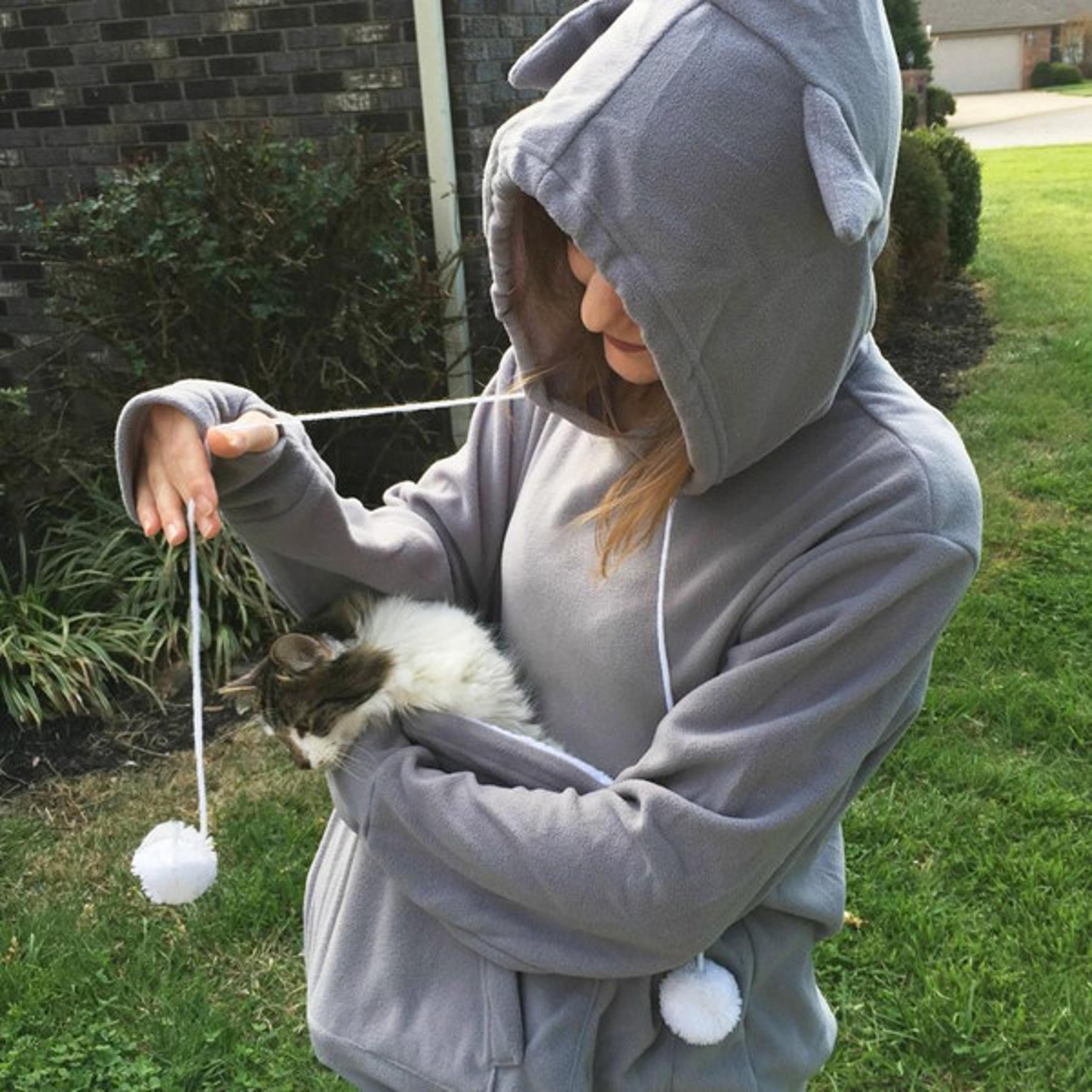 cuddly kangaroo pet pocket hoodie – perfect gift for pet lovers, cozy & stylish