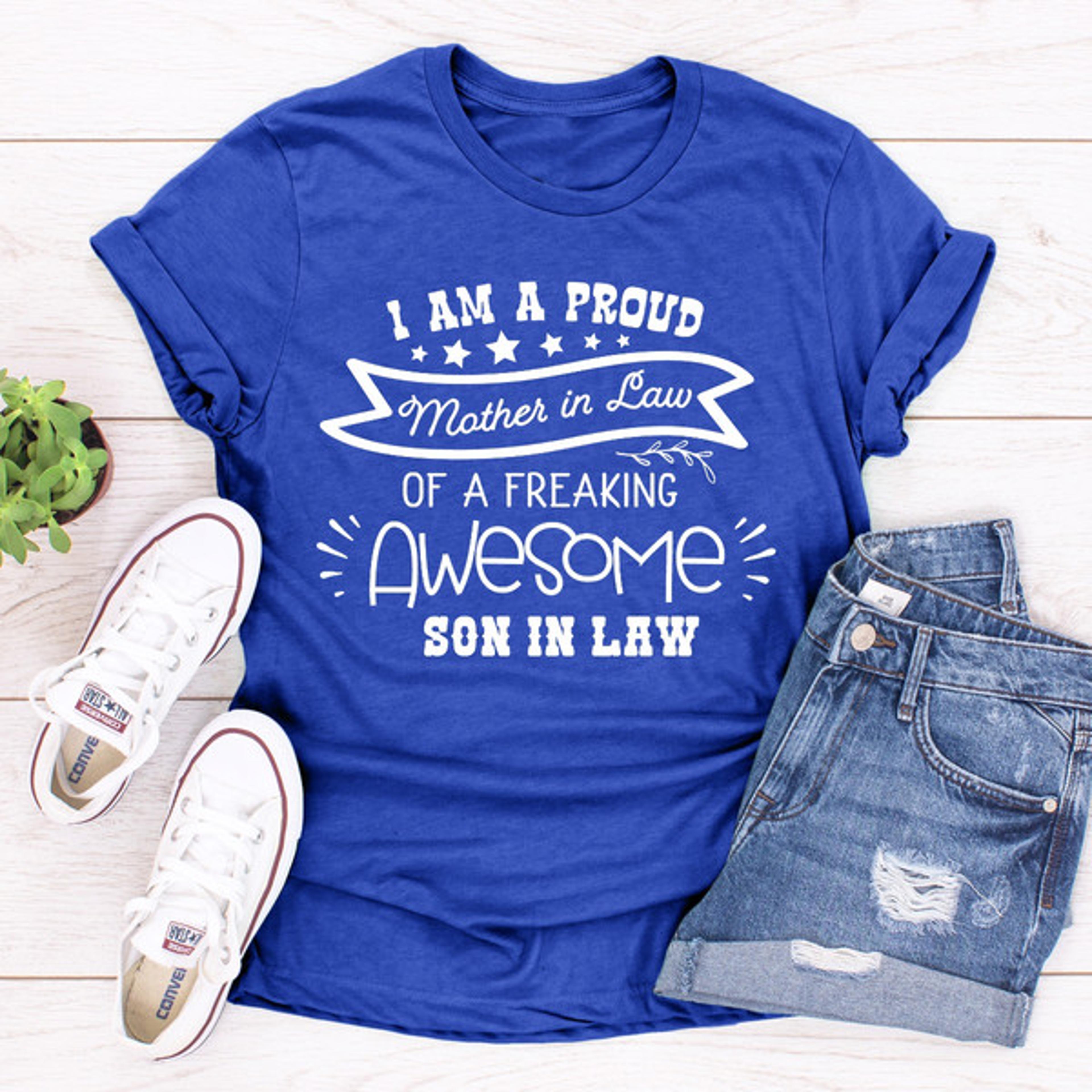 I Am A Proud Mother In Law blue