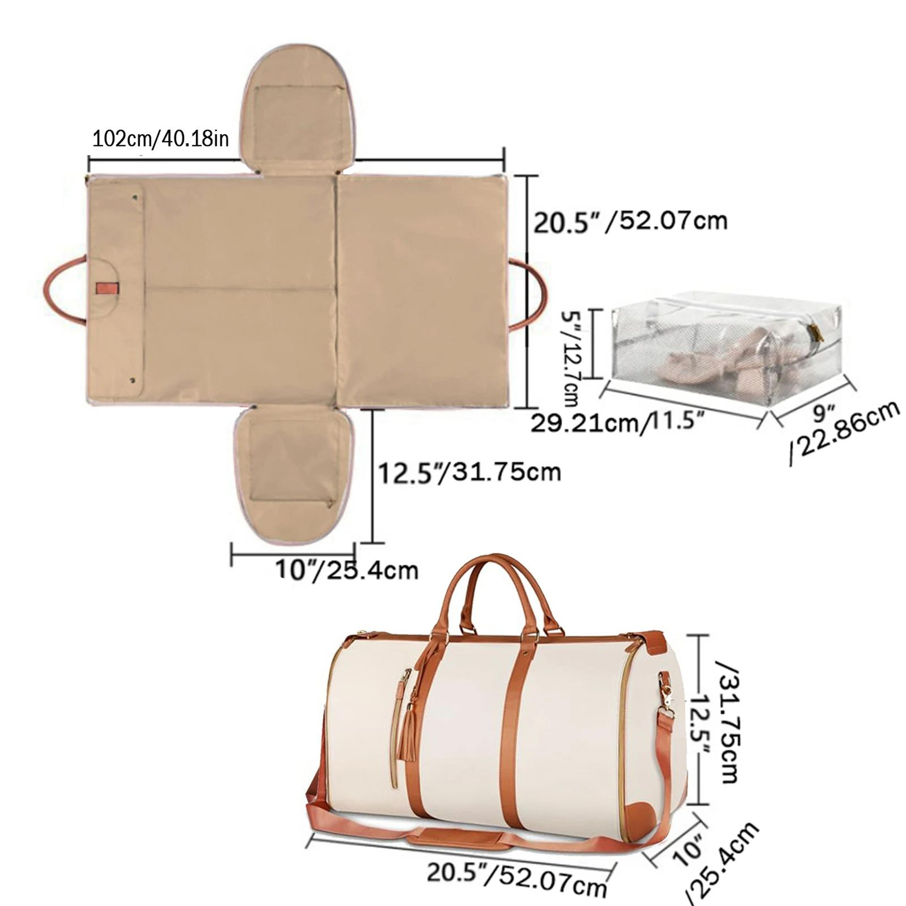 Foldable Womens Travel Bag Large PU Leather CarryOn Duffel For Business And Vacation 2