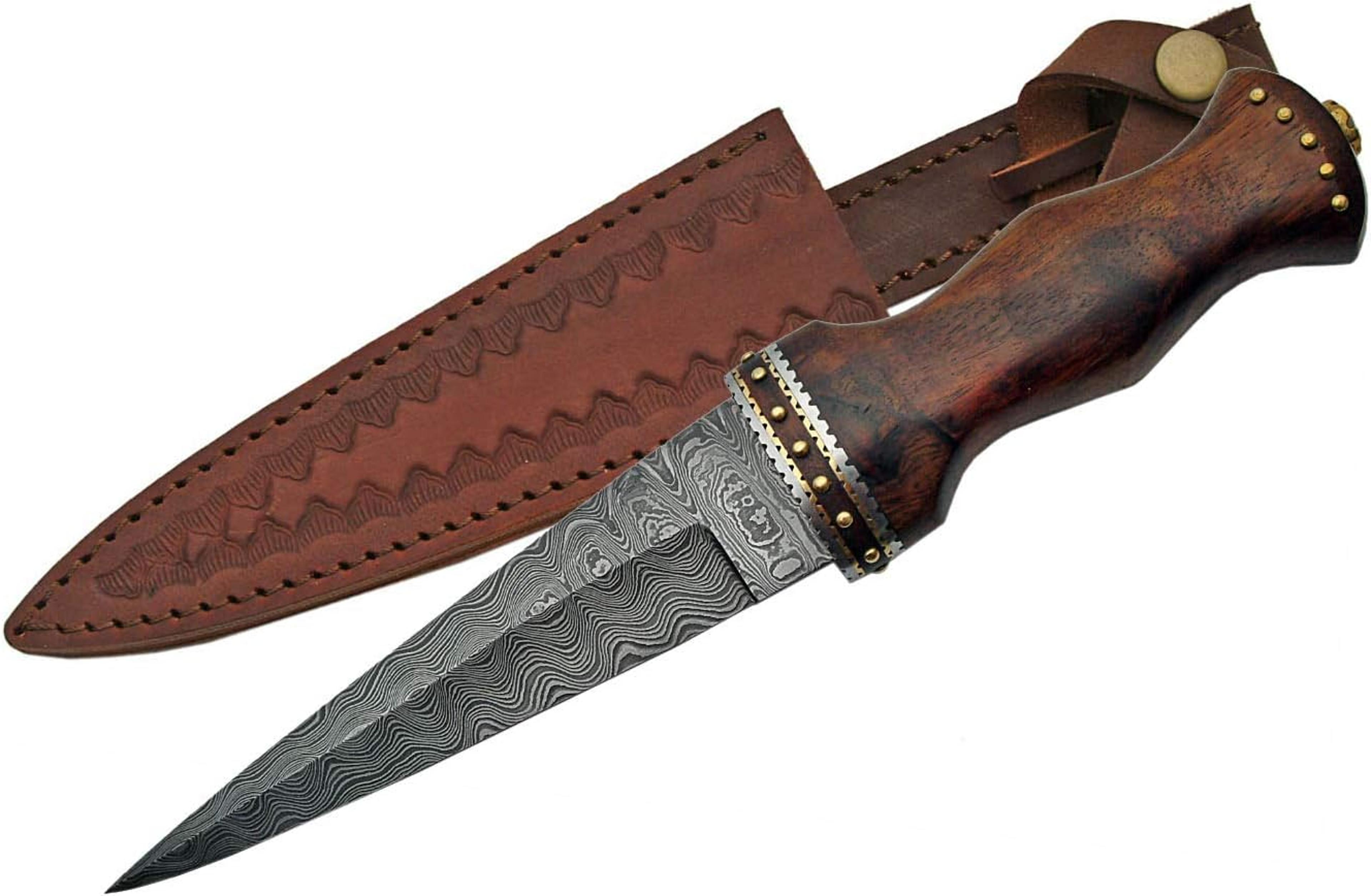 damascus dagger knife sgian dubh scottish dirk knife camping viking skinning hiking