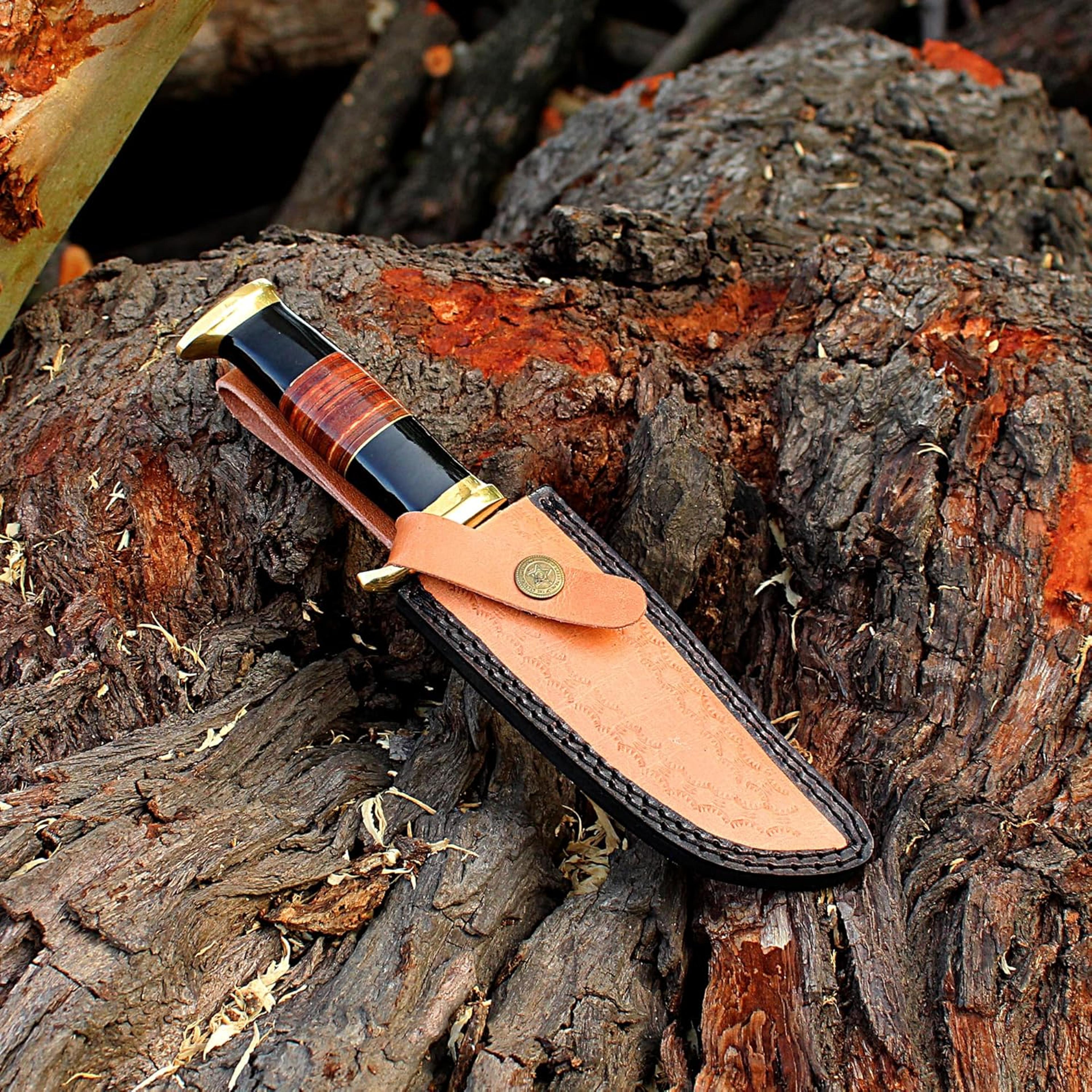 Custom Handmade D2 10 Inches Crocodile Dundee Knife Bowie Knife With Sheath Fixed Blade Hunting Sur 2