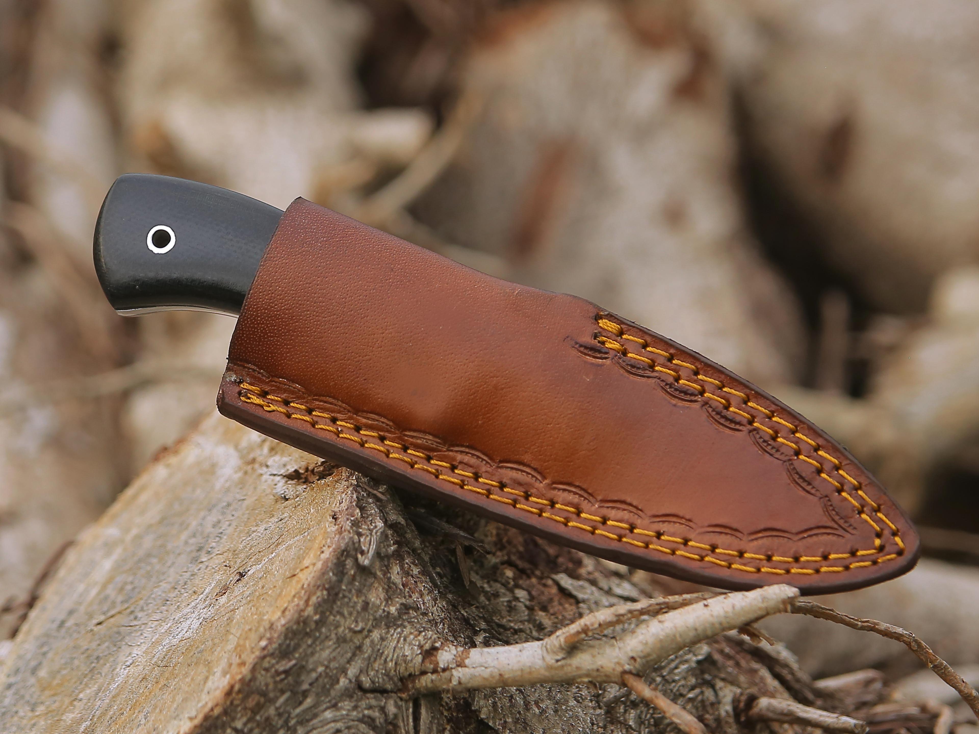 ALFARI Handmade D2 Steel Fixed Blade Skinning Hunting Knife With Gut Hook Best For Outdoor Camping  1
