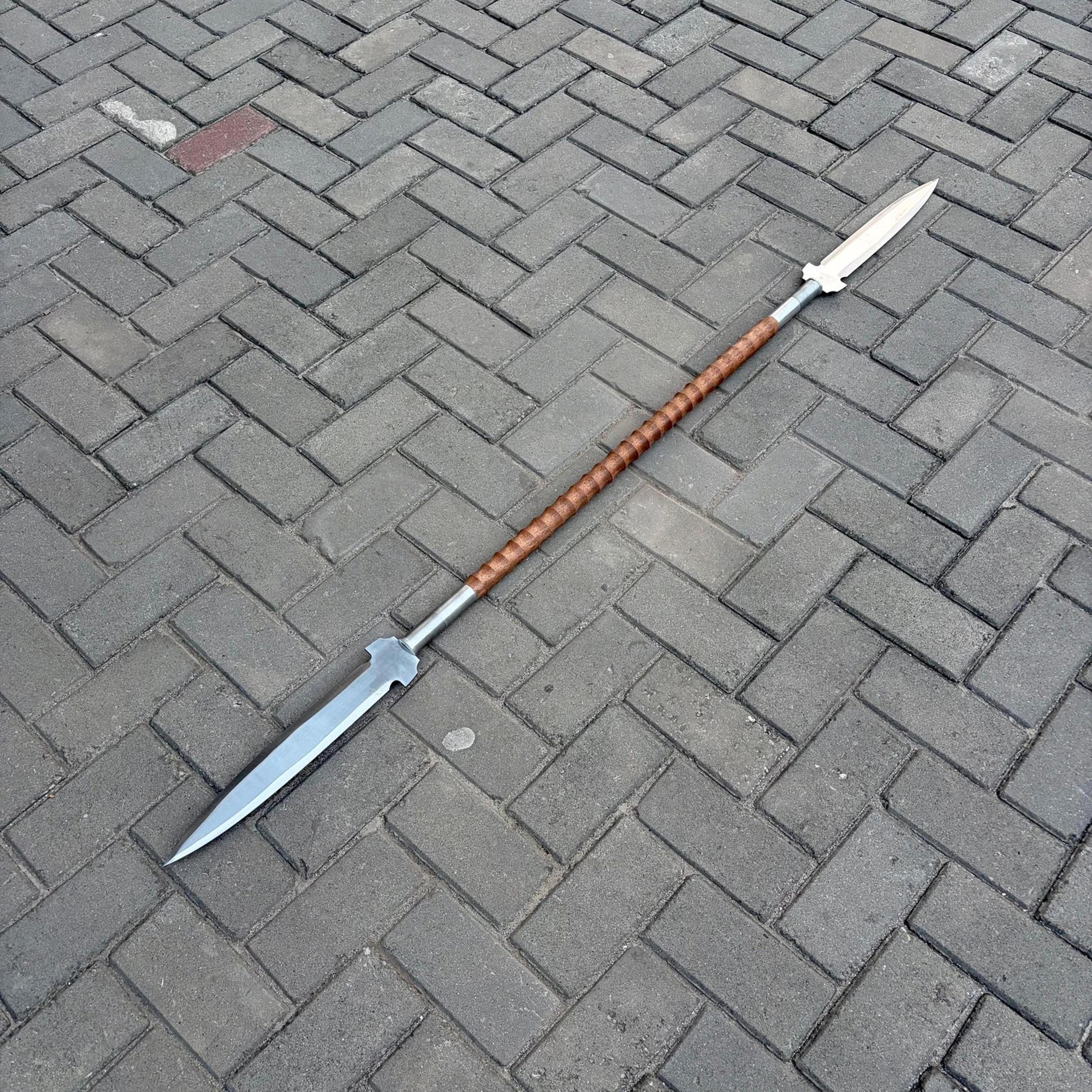 Authentic JapaneseStyle Naginata Double Blade Polearm Collectible For Cosplay And Fantasy Enth 9