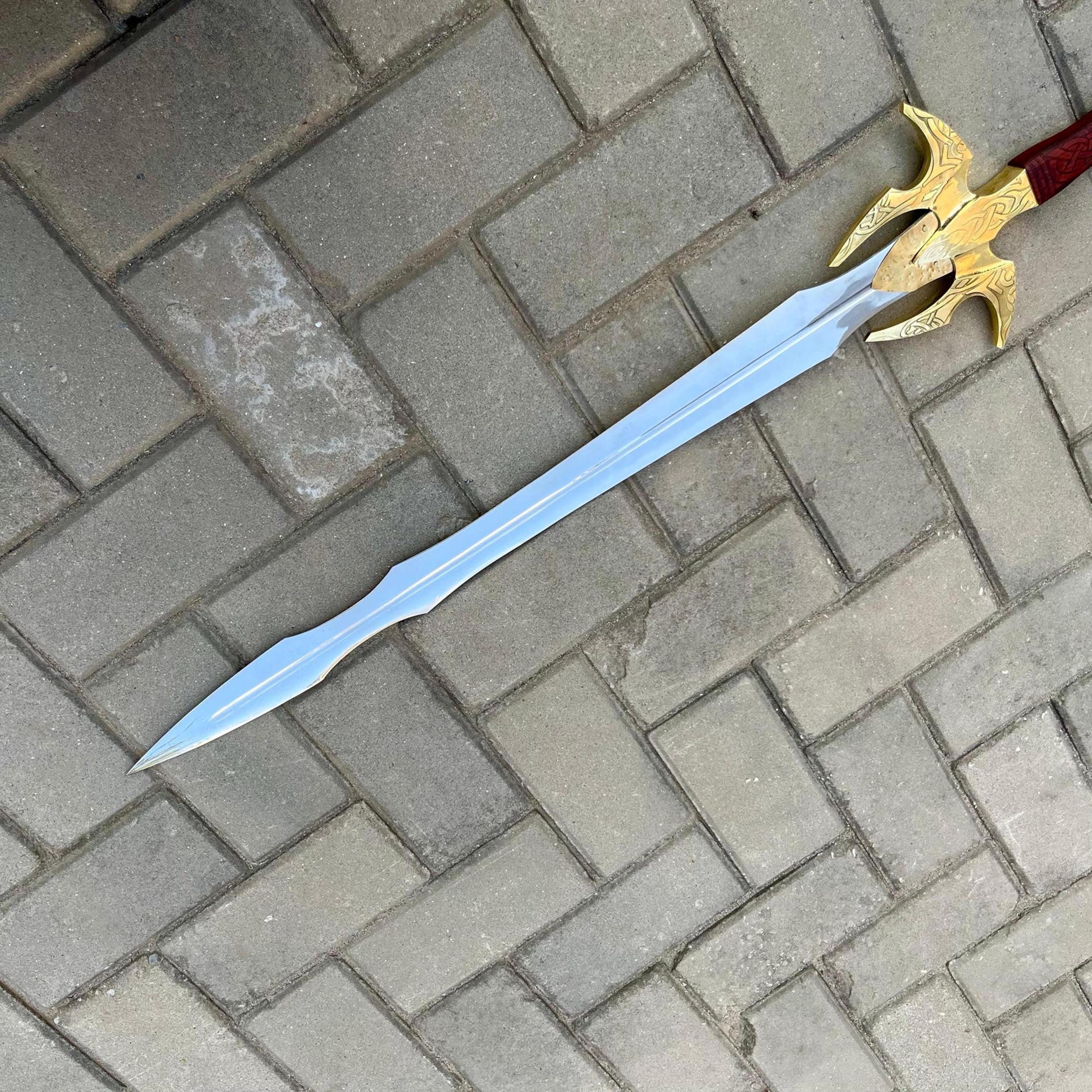 Heimdall Hofund Sword Collectible Replica With Brass Guard And Wooden Handle For Display And Co 5