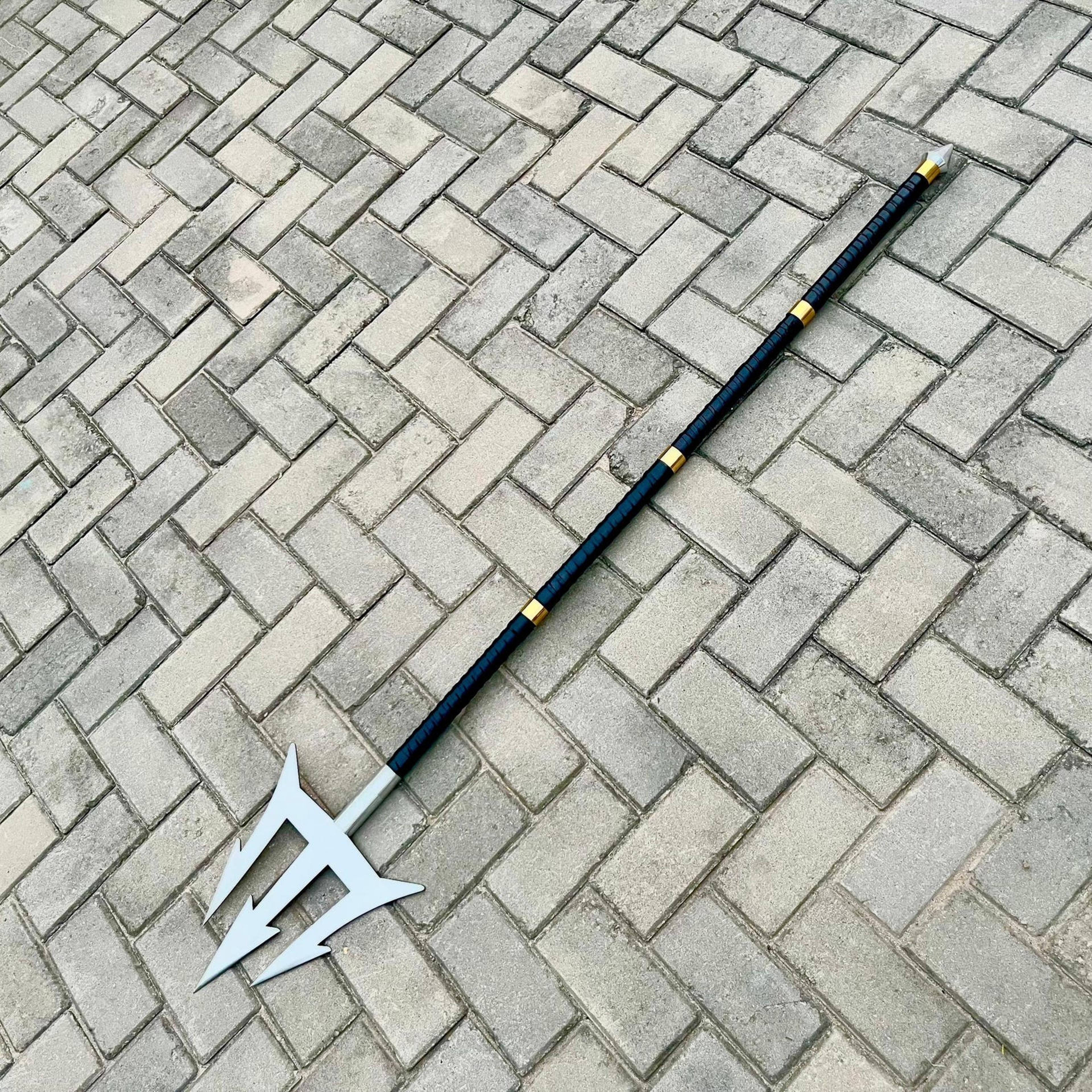 Handmade Aquaman Trident  Handforged Three Blade Trident  Poseidon Spear Movie Replica Colle 7