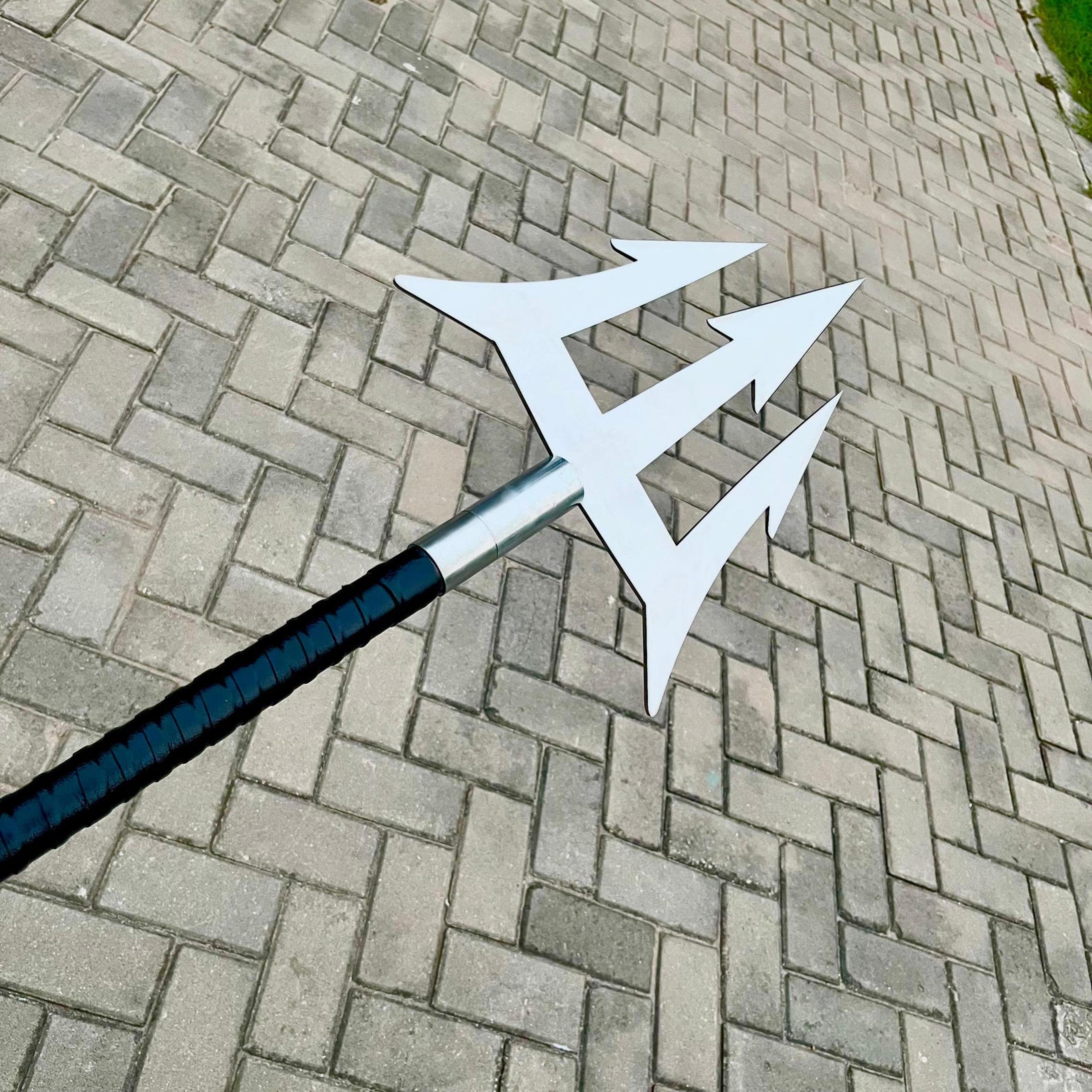 Handmade Aquaman Trident  Handforged Three Blade Trident  Poseidon Spear Movie Replica Colle 8