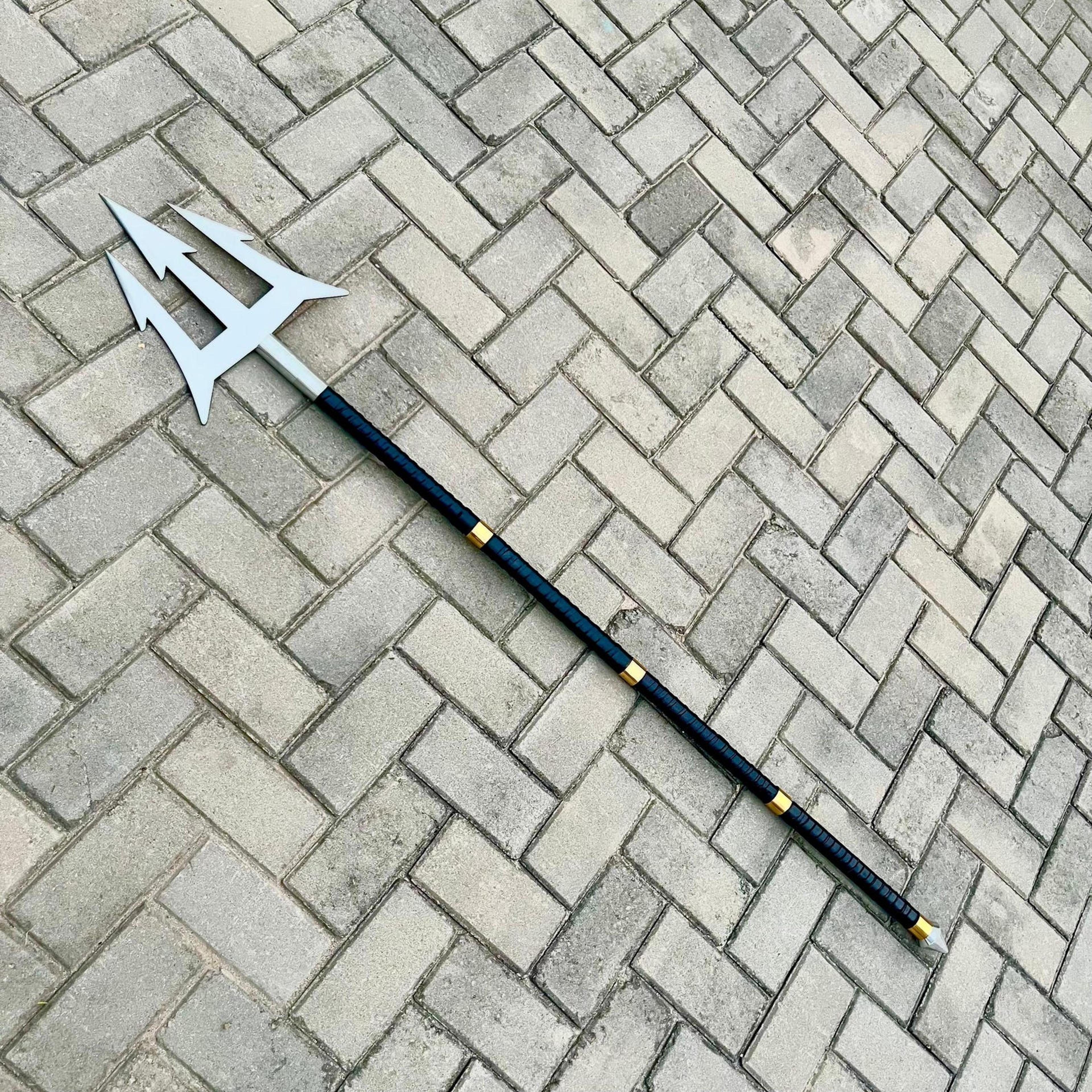 Handmade Aquaman Trident  Handforged Three Blade Trident  Poseidon Spear Movie Replica Colle 6