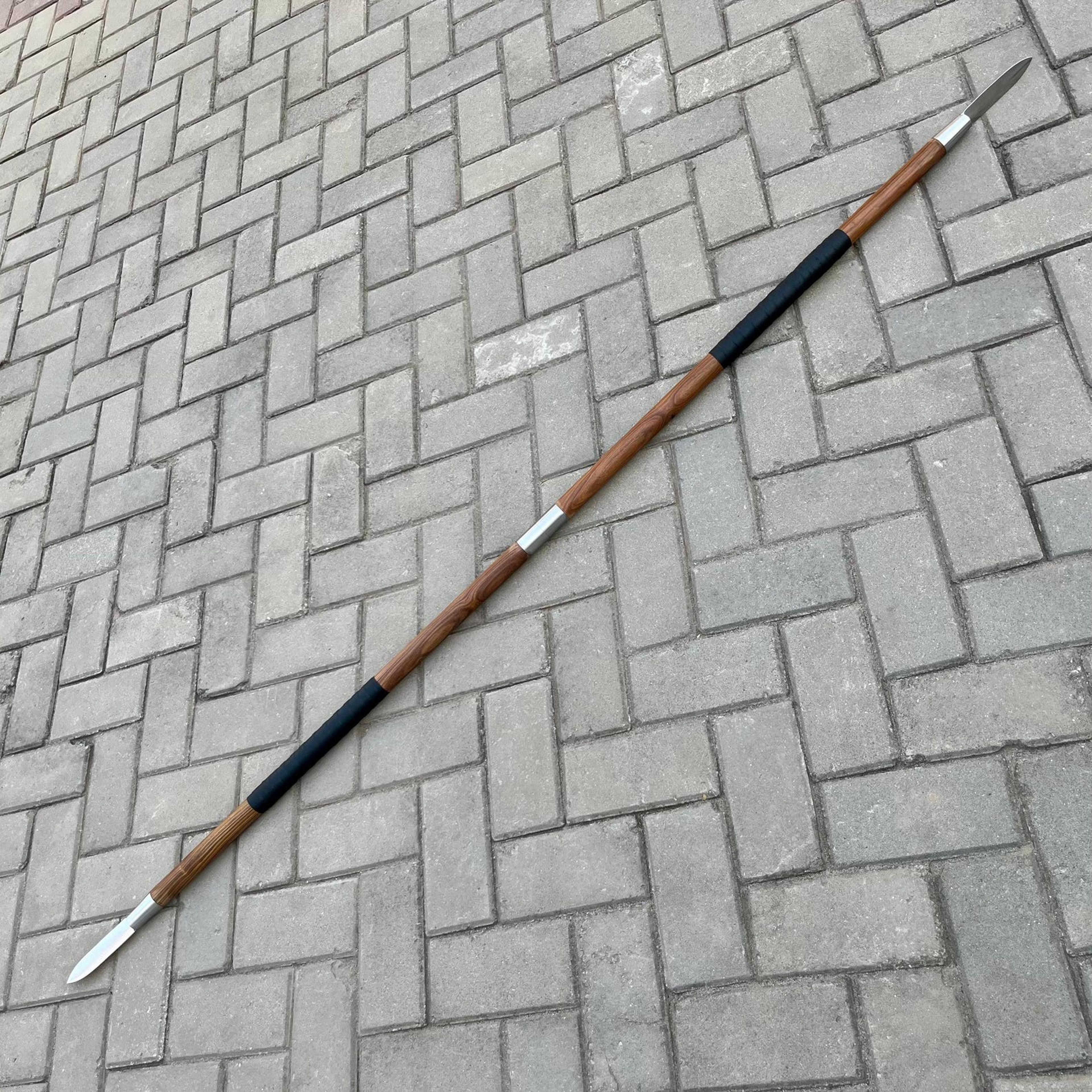 Handcrafted Double Ended Medieval Style Wooden Shaft Polearm For Fantasy Cosplay And Display 9