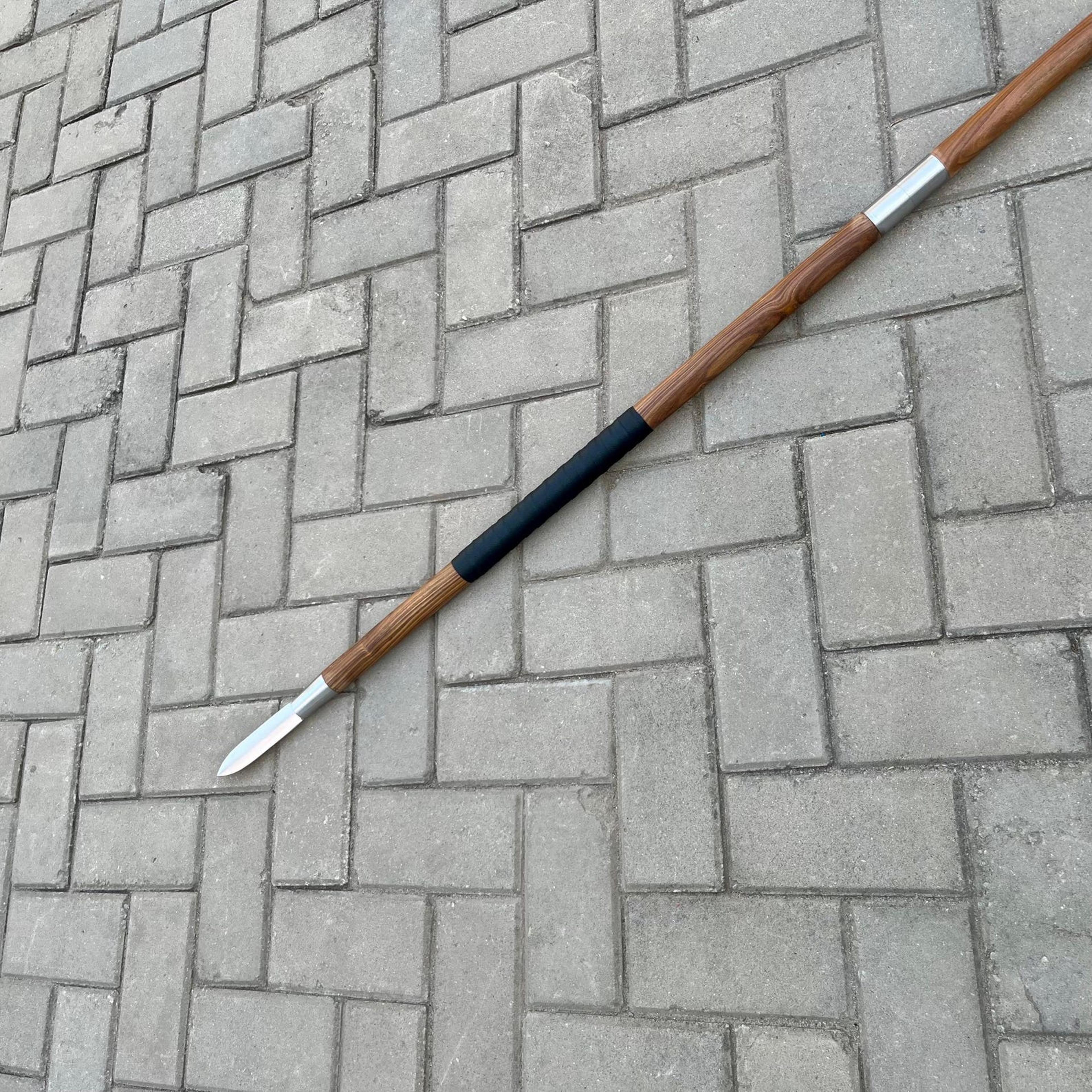 Handcrafted Double Ended Medieval Style Wooden Shaft Polearm For Fantasy Cosplay And Display 7