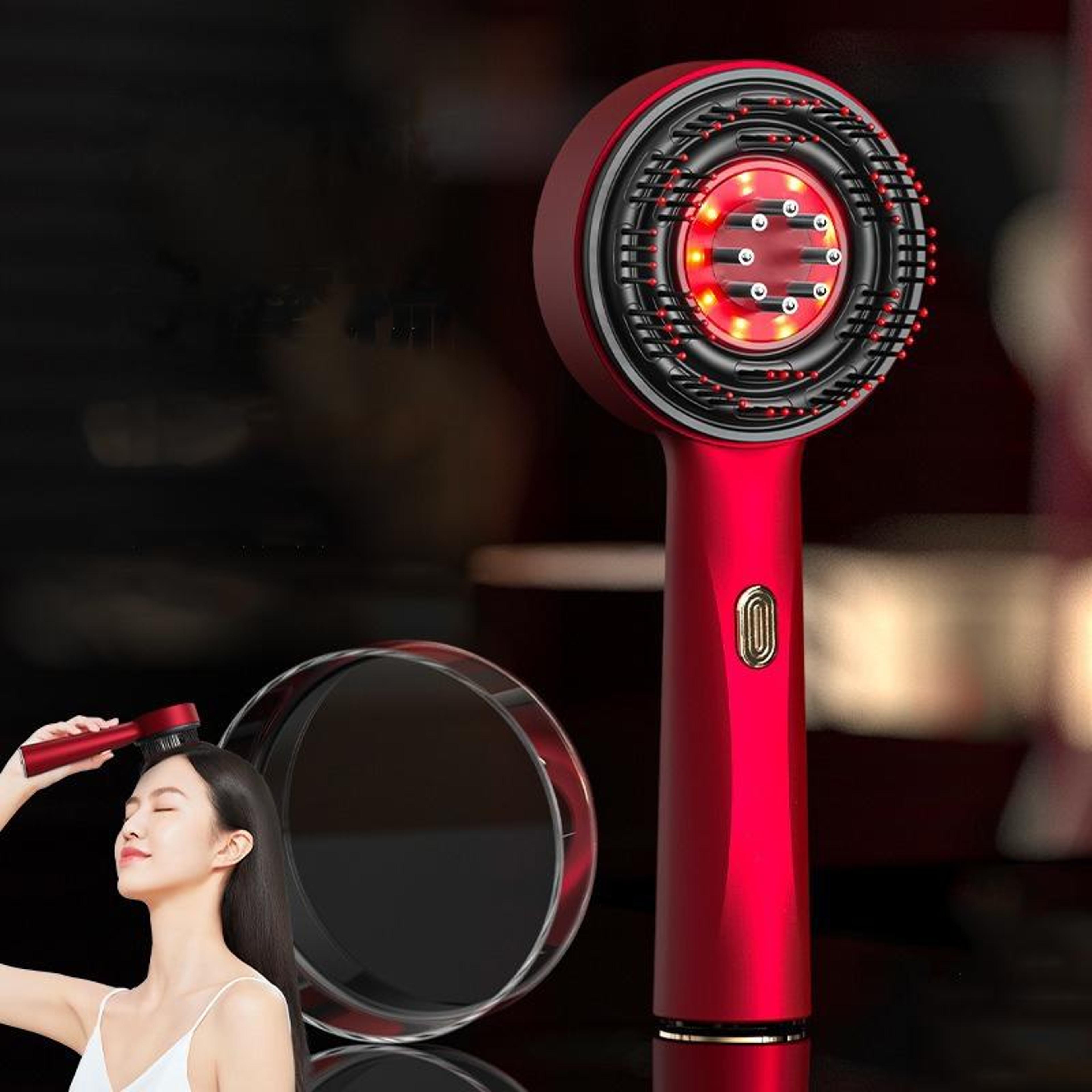 light hair growth comb with scalp massage and serum applicator