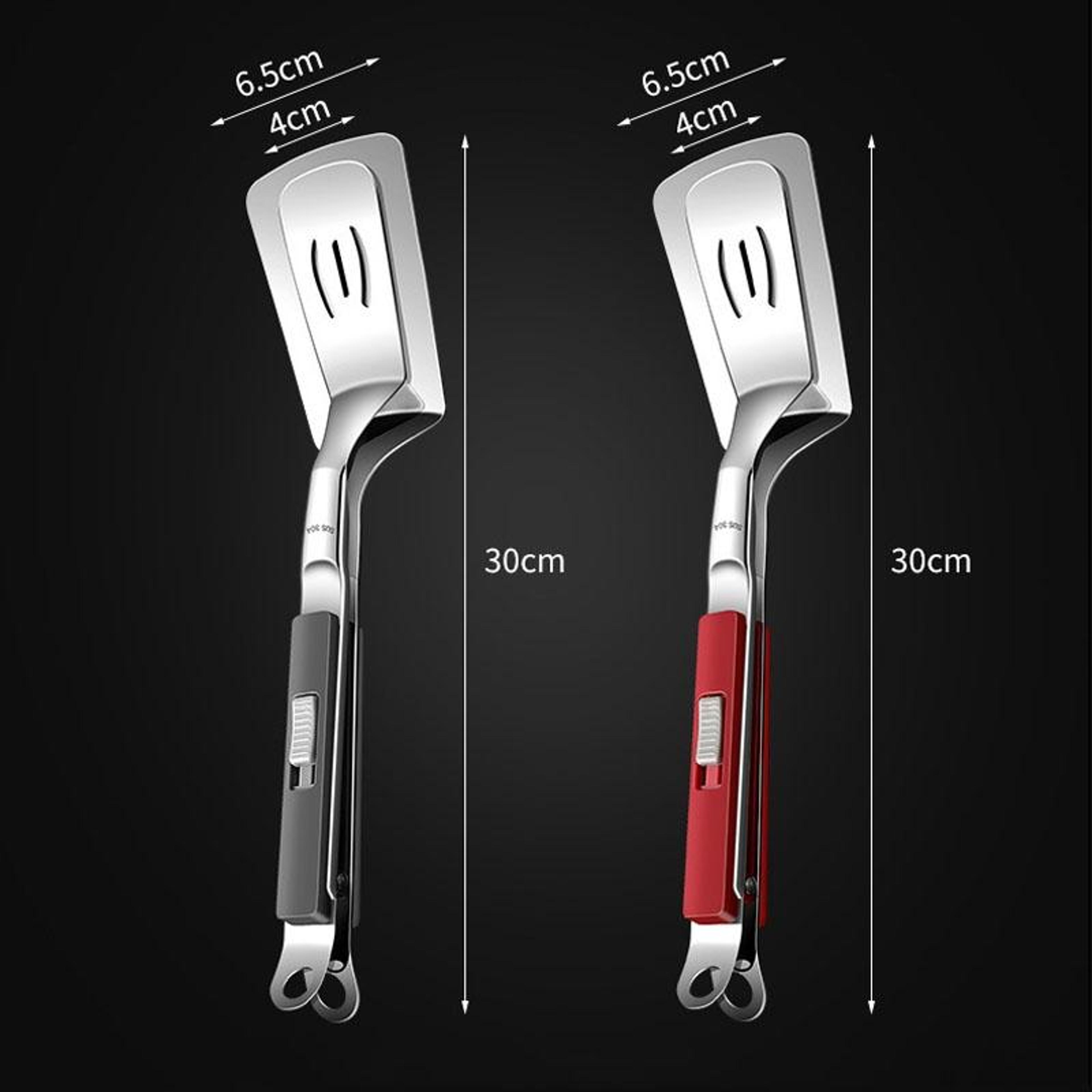Premium Stainless Steel Fish  Grill Spatula With Locking Handle 8