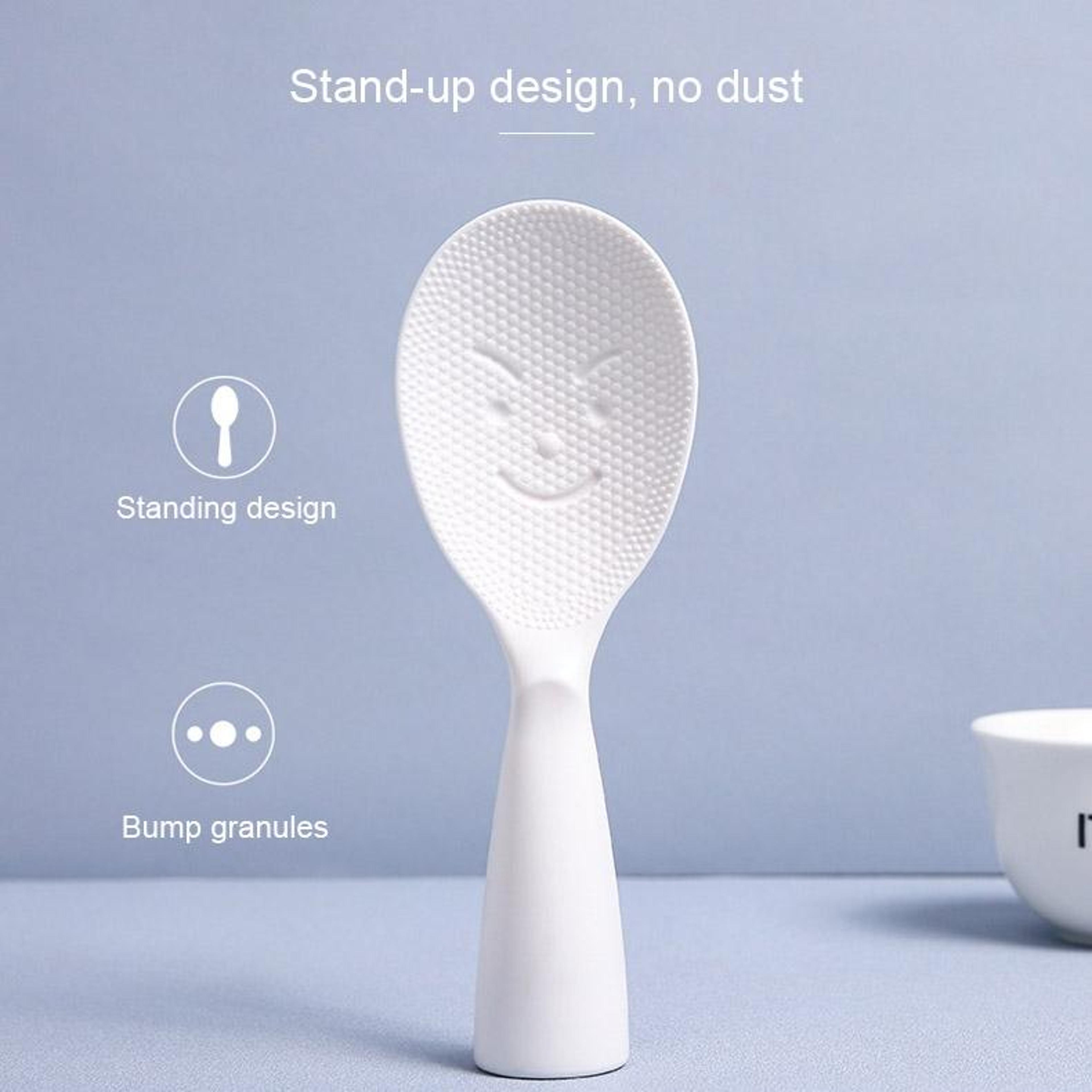 Creative Vertical Rice Spoon Standable Vertical Rice Spoon With Smile Face Food Grade Kitchen Rice  2