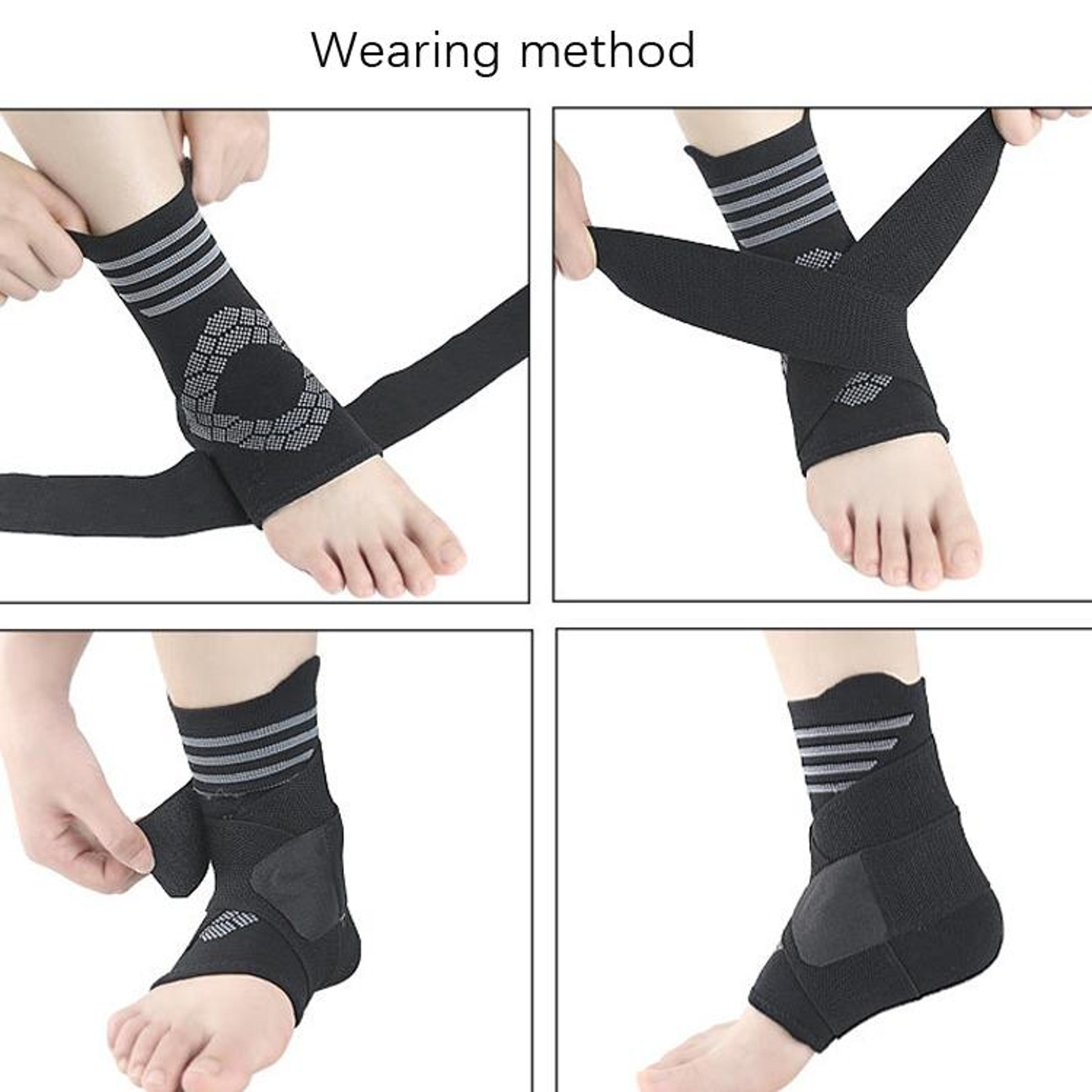 Premium Sports Compression Striped Ankle Support Brace 4