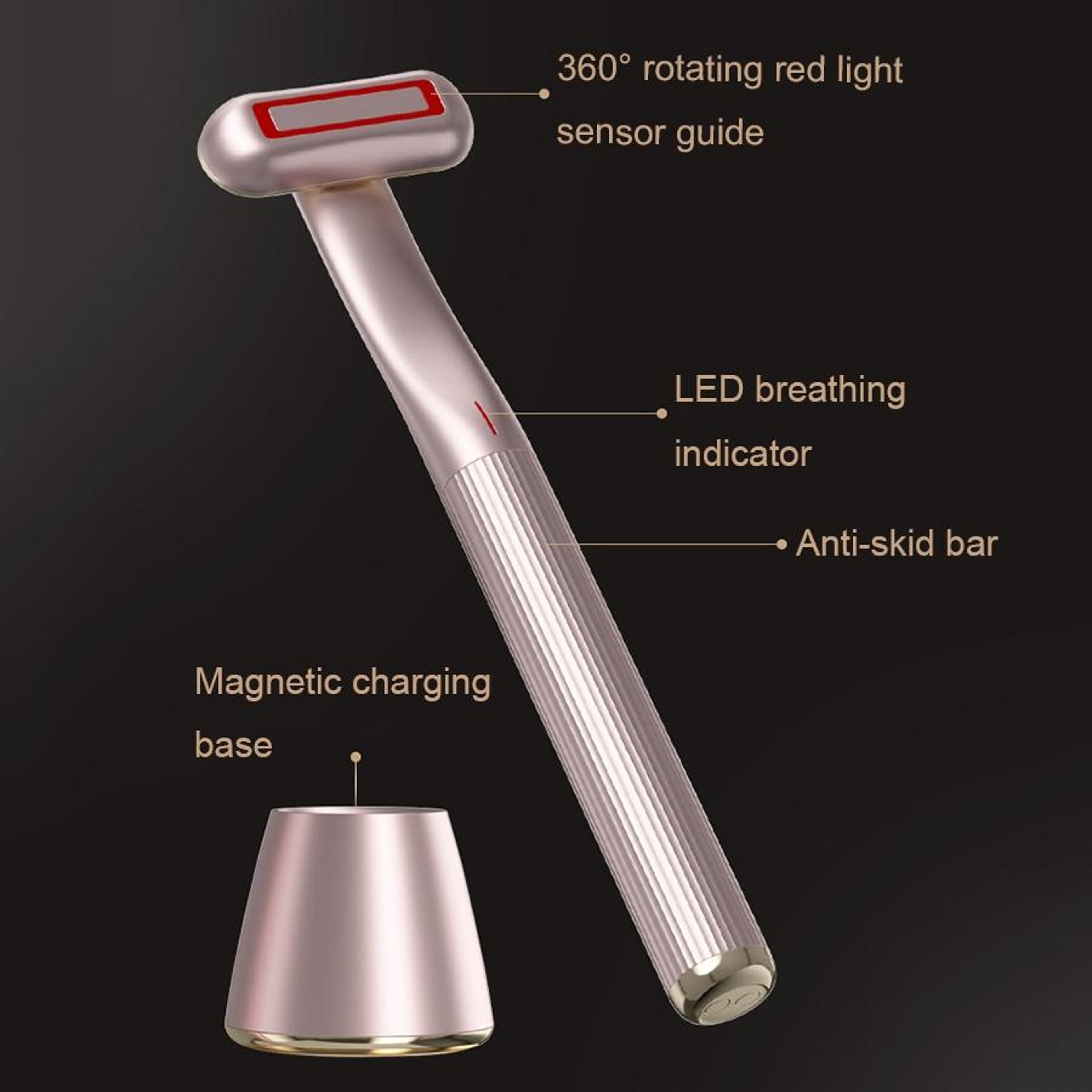 Microcurrent Face Massager With RF Therapy And Rotating Beauty Wand 3