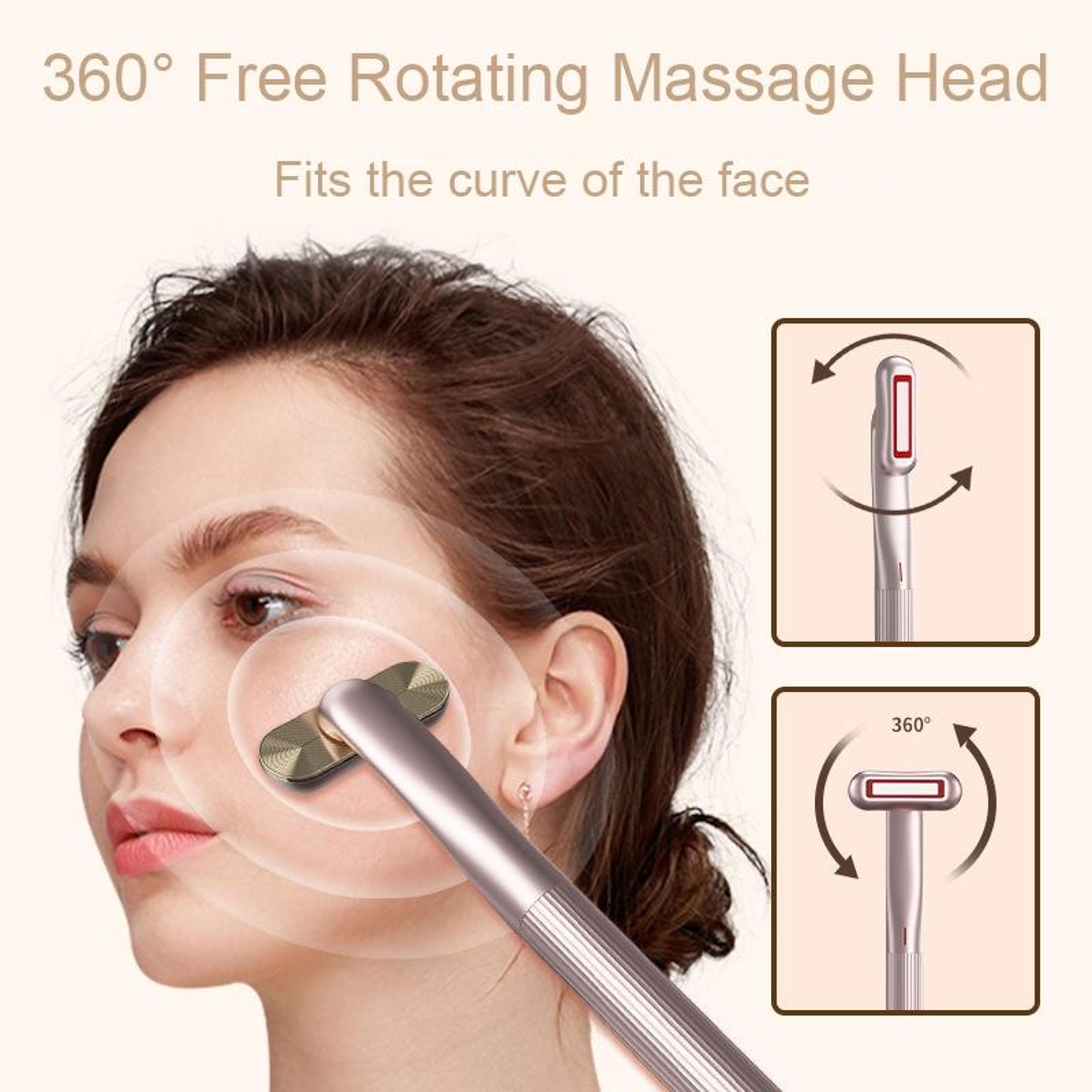 Microcurrent Face Massager With RF Therapy And Rotating Beauty Wand 4