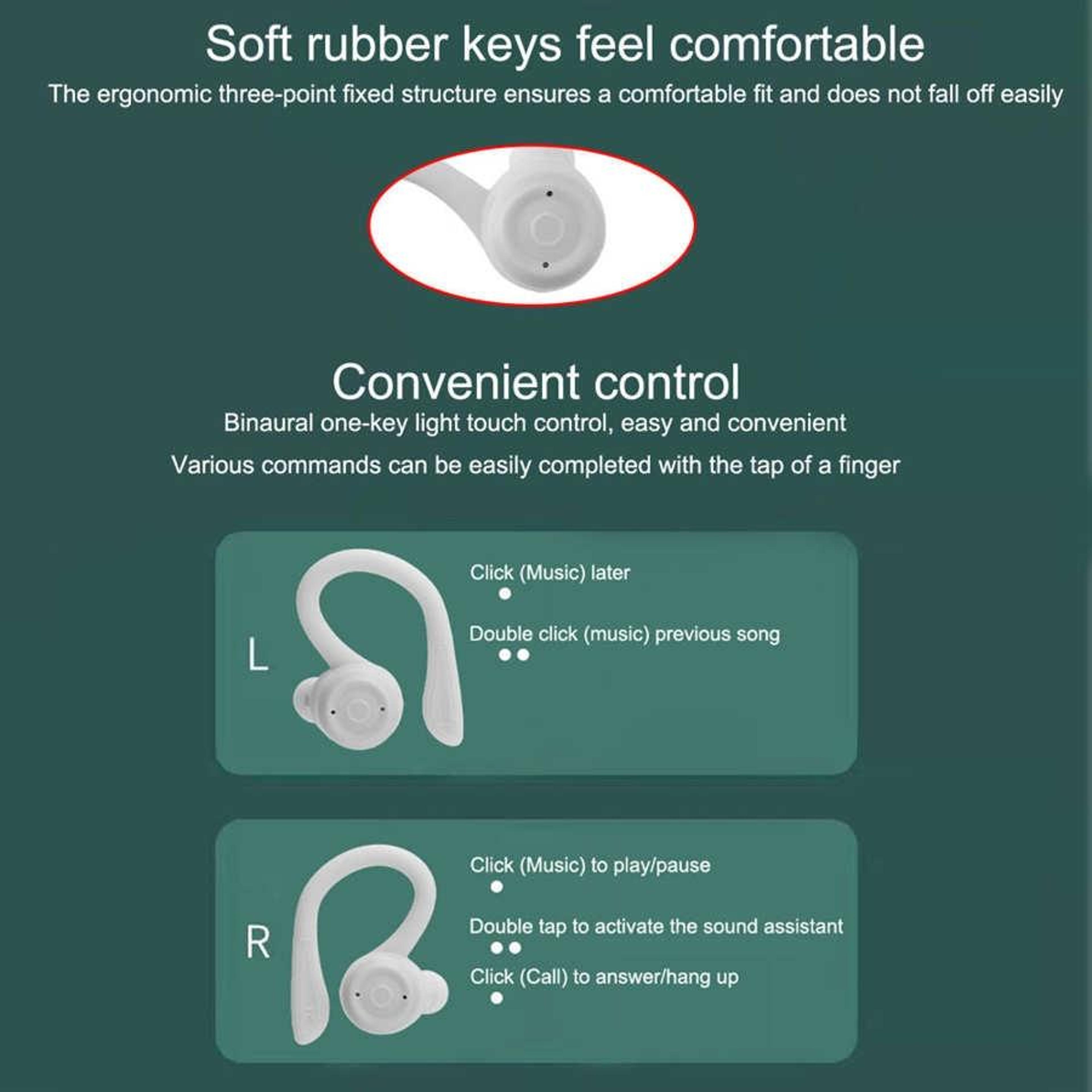 Wireless Sports Headphones With NoiseCancelling Earphones  Charging Case 7