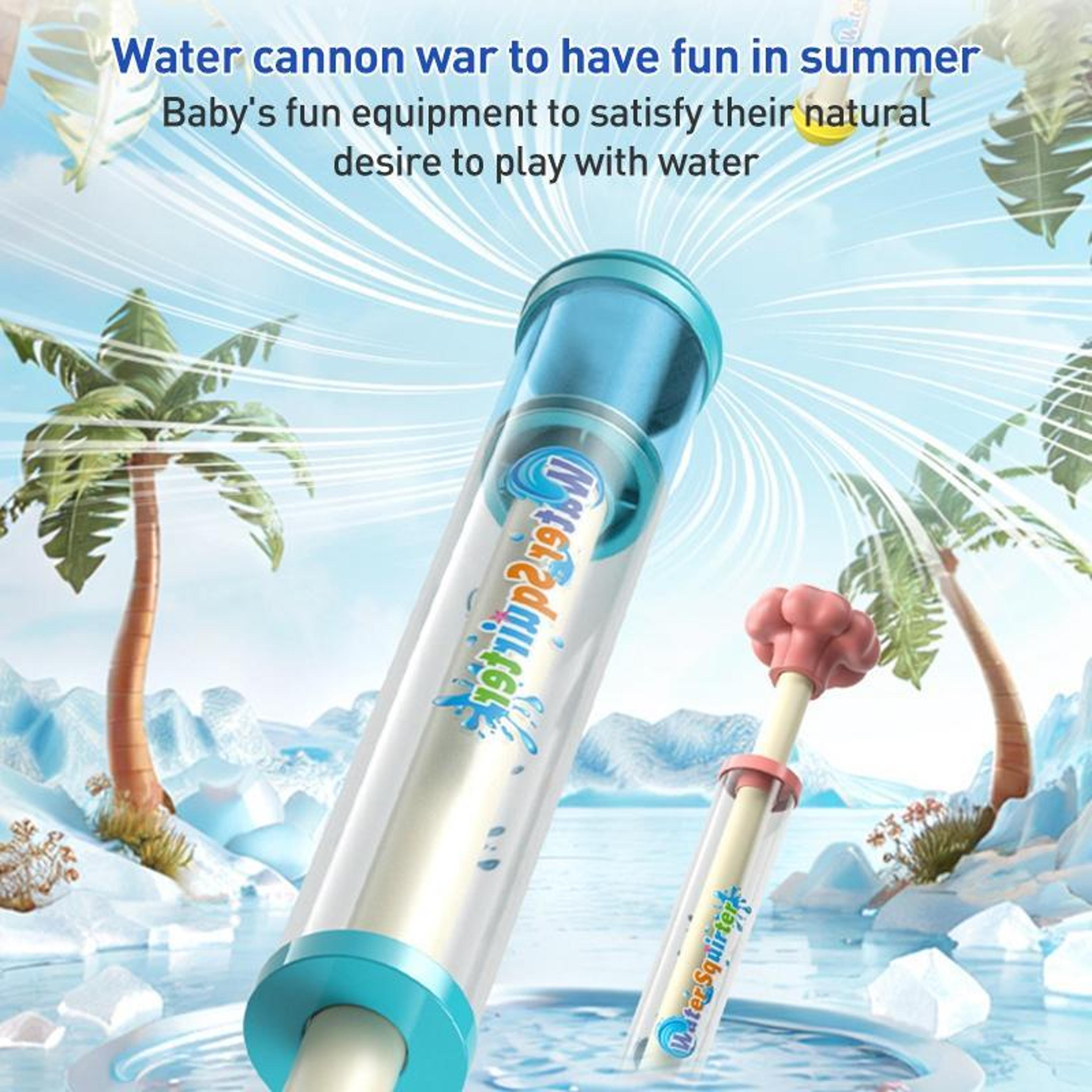 Fireworks Water Gun Pink Pull Out Water Gun For Pool Beach Summer Play 1