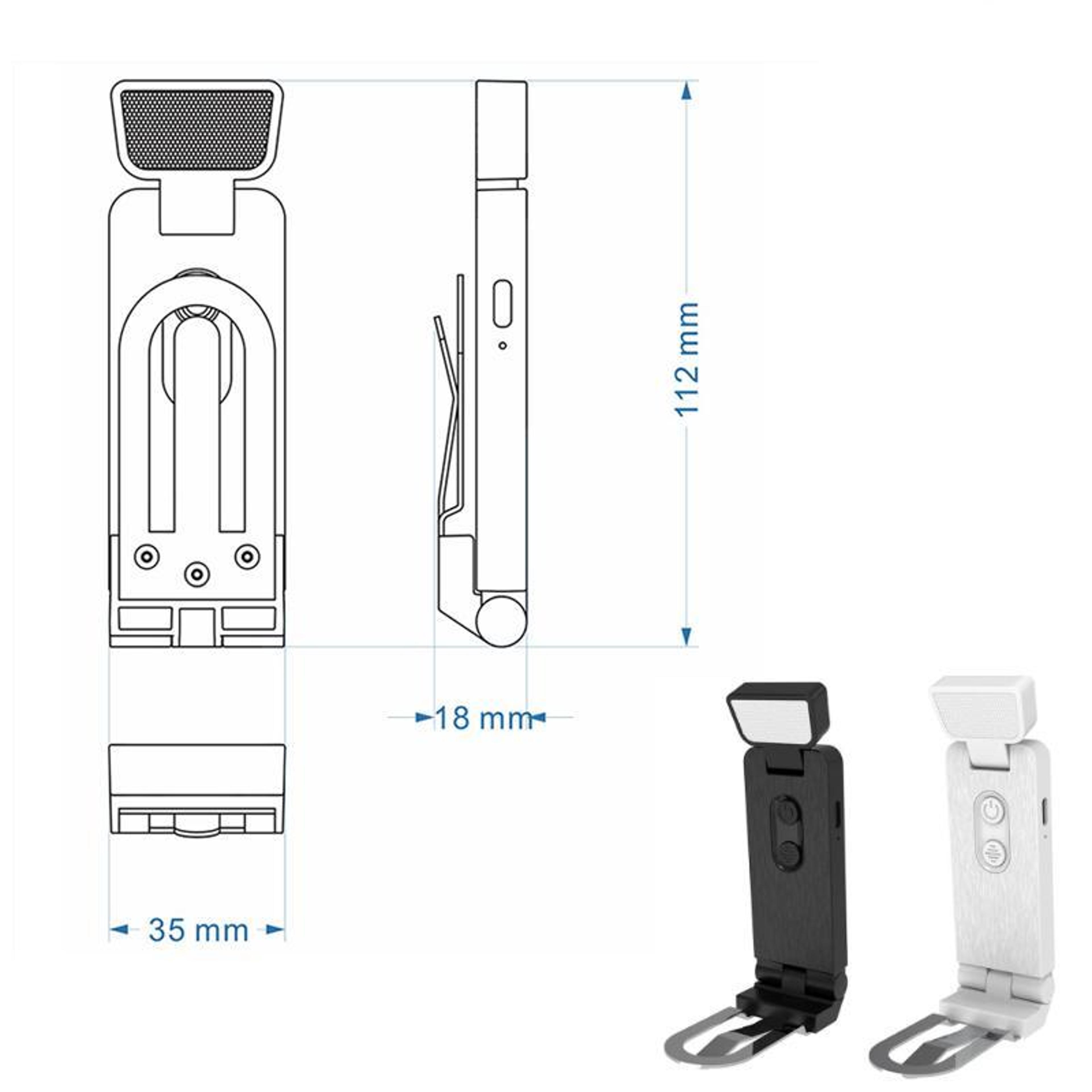 USB Rechargeable Eye Care Clip On Portable LED Reading Light  Bookmark Lamp 7