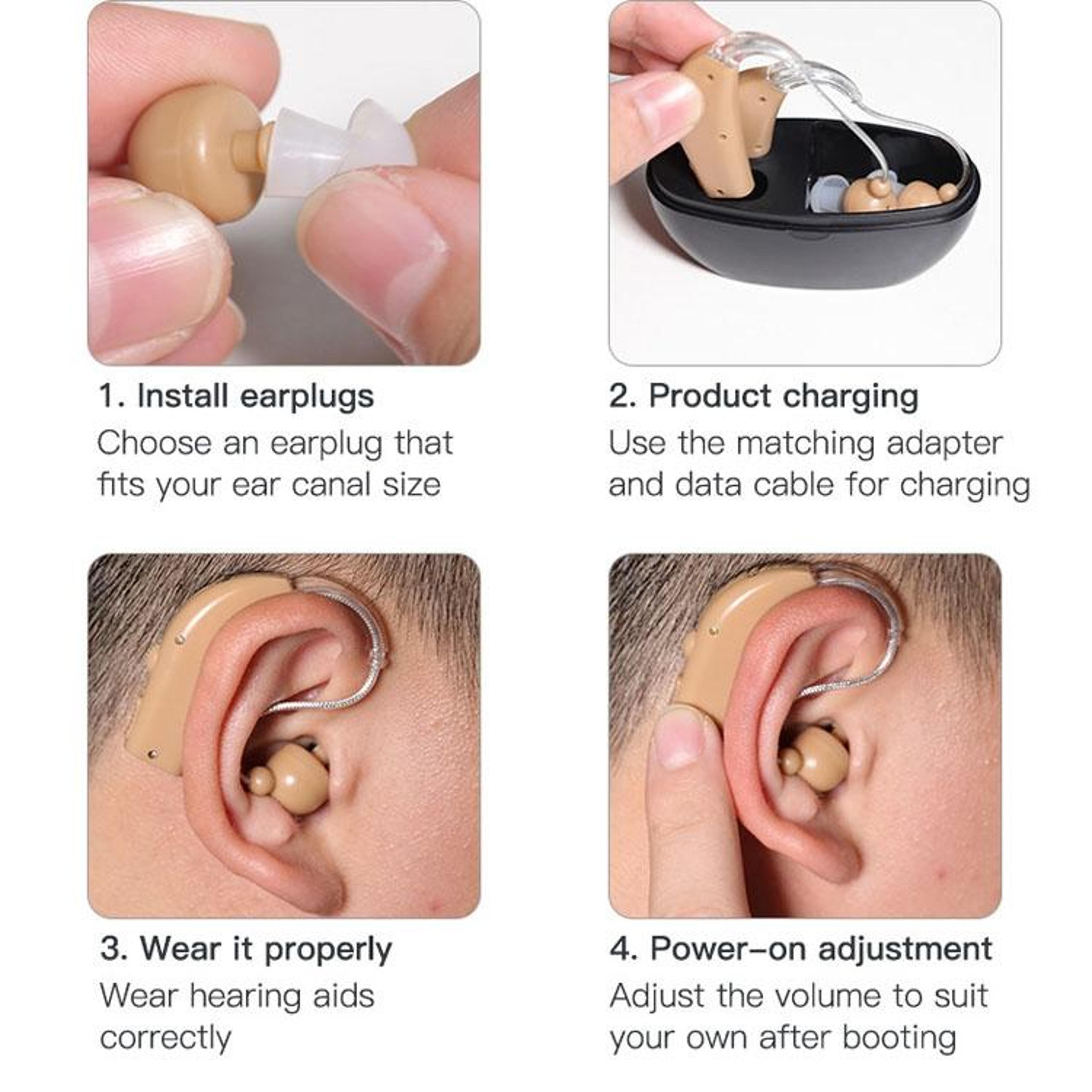 Premium Rechargeable Hearing Amplifier For Seniors Easy Use Sound Amplifier Device With US Plug 5