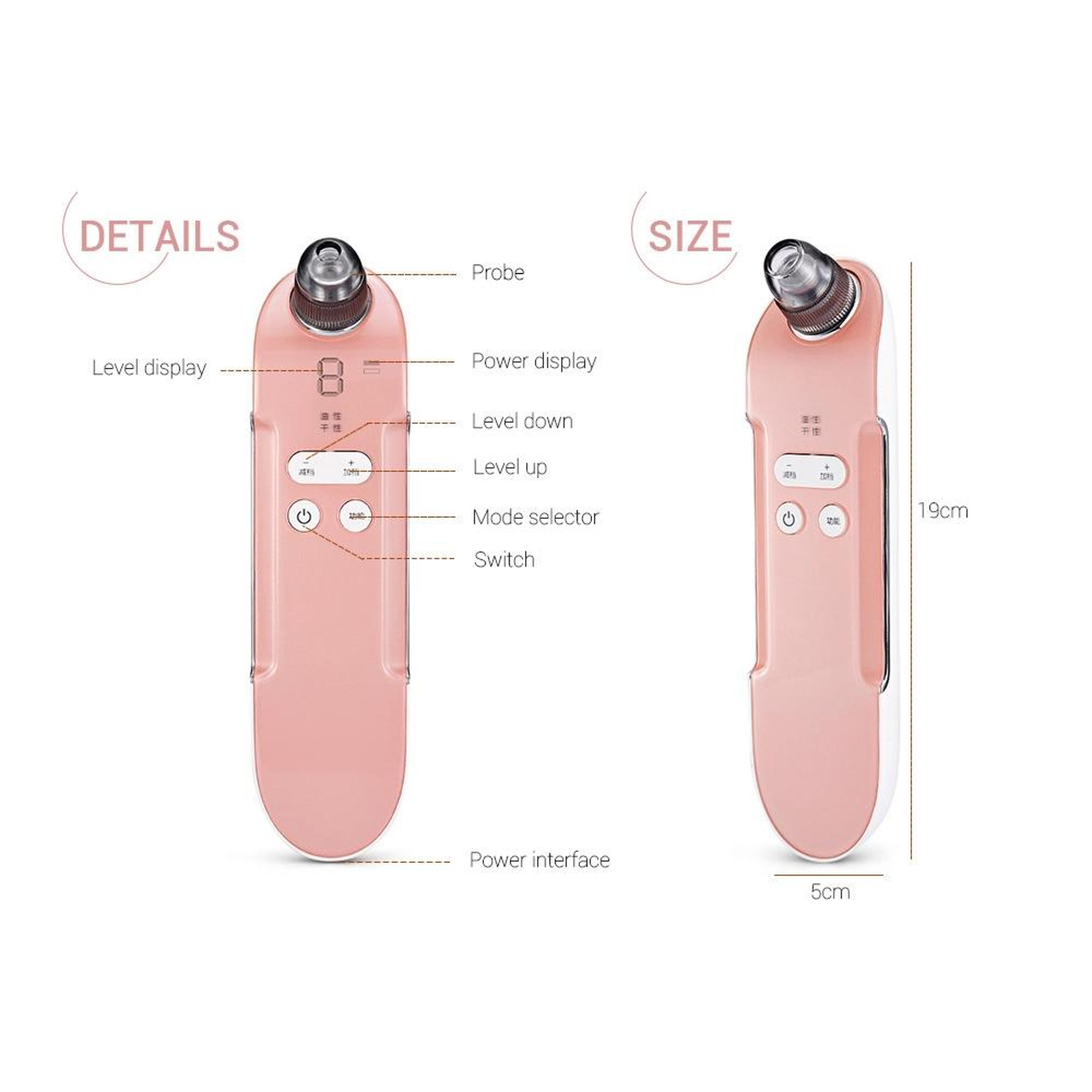 Rechargeable Blackhead Remover Pore Vacuum Facial Cleaner 7