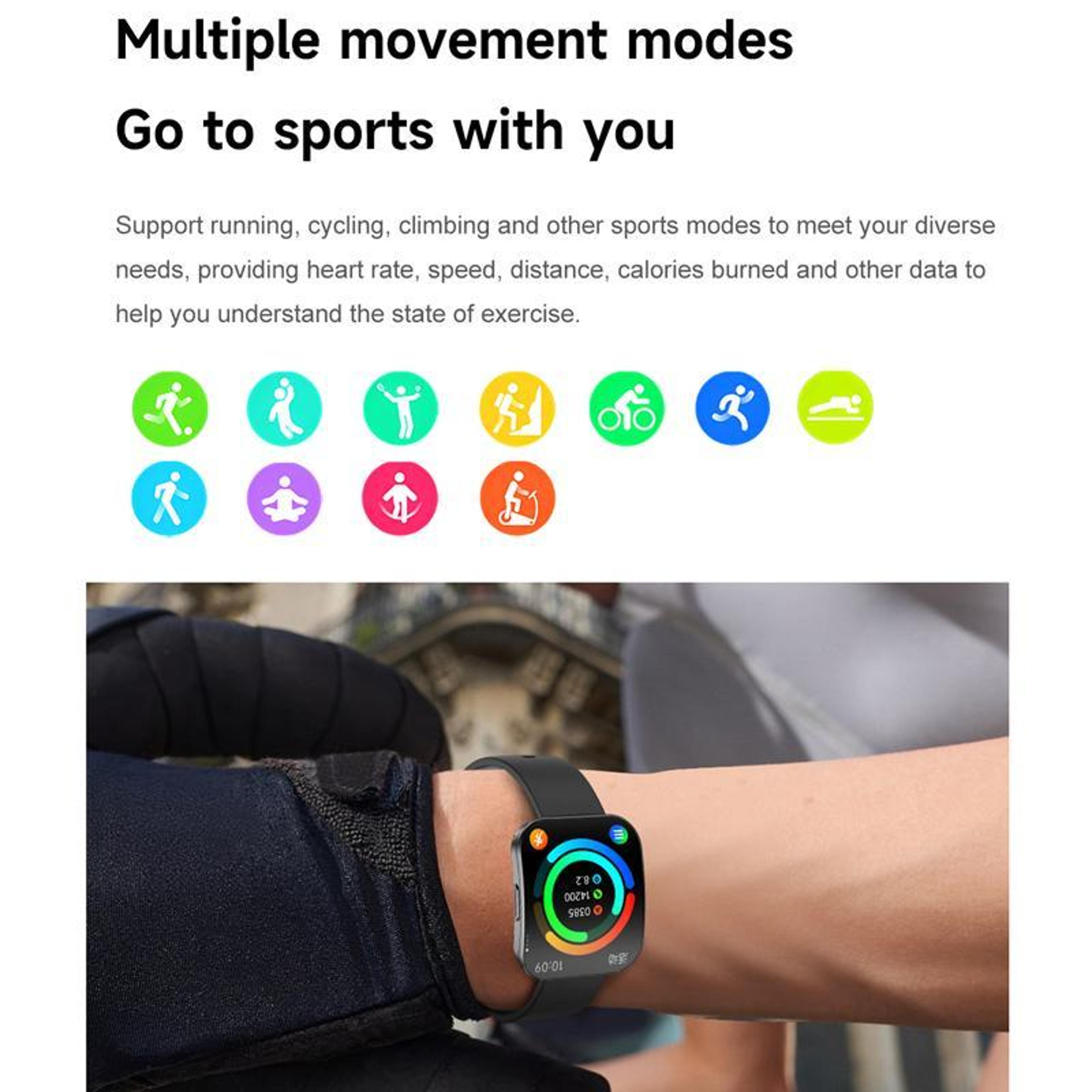 Health Smart Watch With Heart Rate Blood Oxygen Monitor And SOS Alert 14