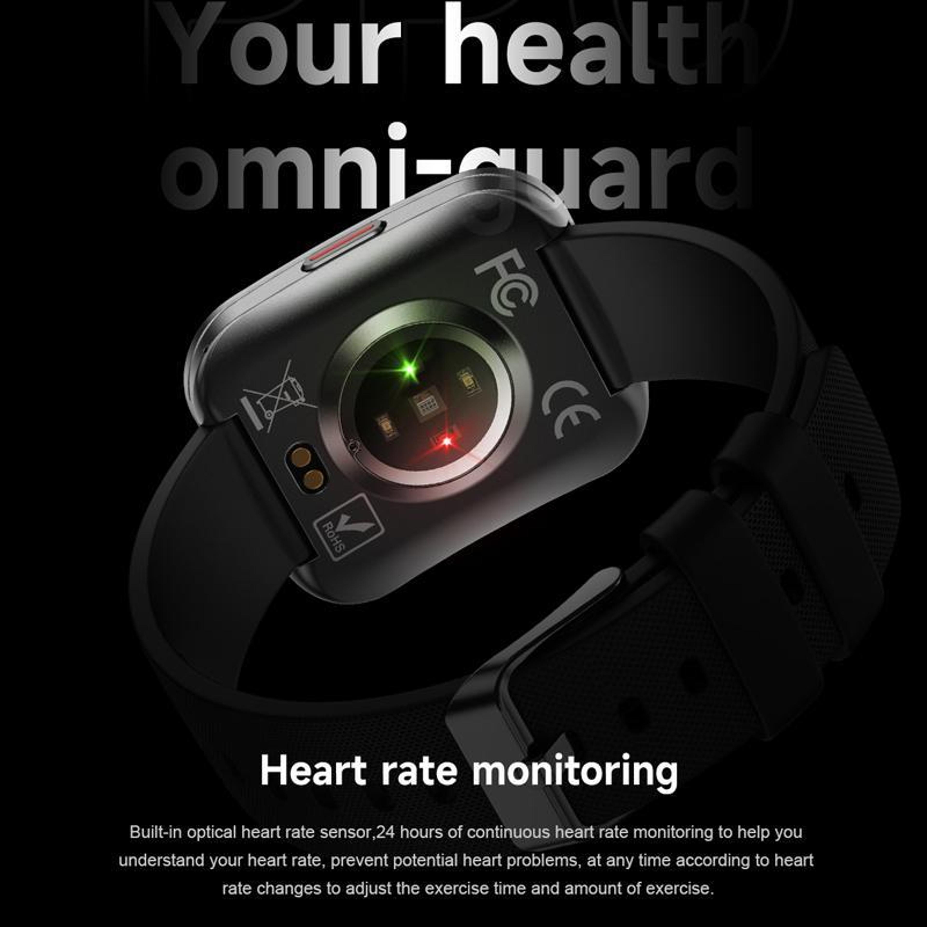Health Smart Watch With Heart Rate Blood Oxygen Monitor And SOS Alert 16
