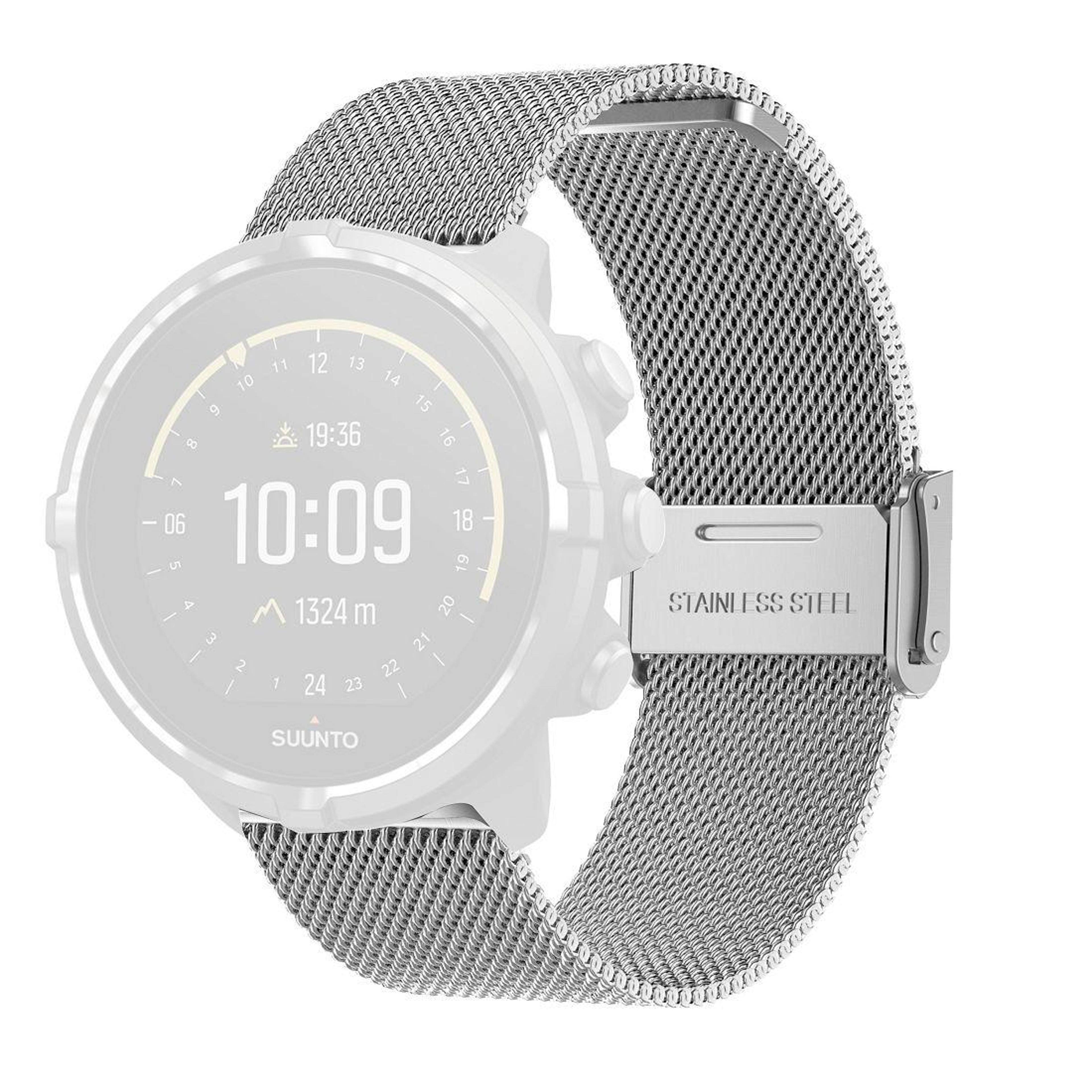 milanese mesh stainless steel watch band with secure magnetic buckle