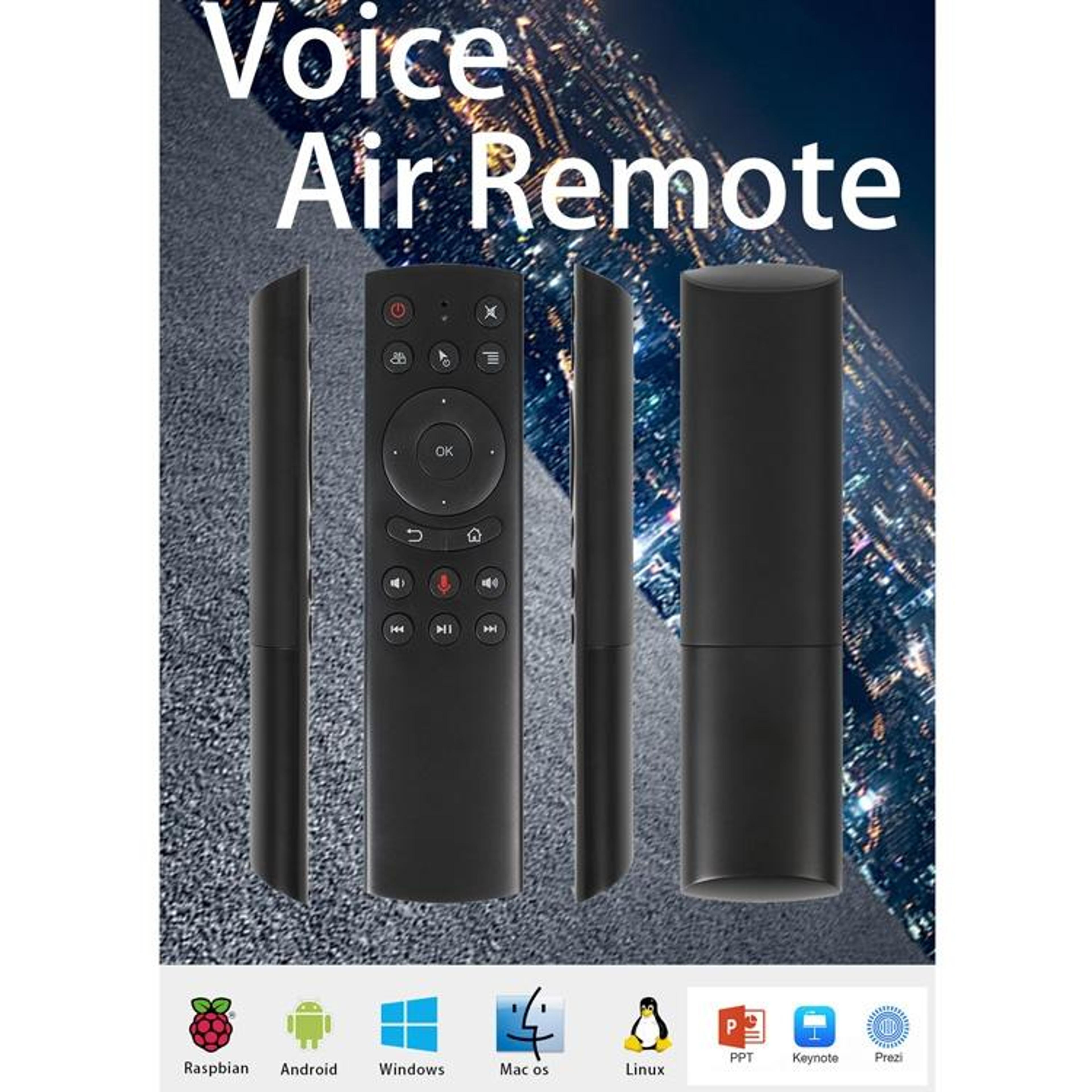 Wireless Voice Air Mouse Remote With 6Axis Gyroscope For Android TV Box PC  Projector 3