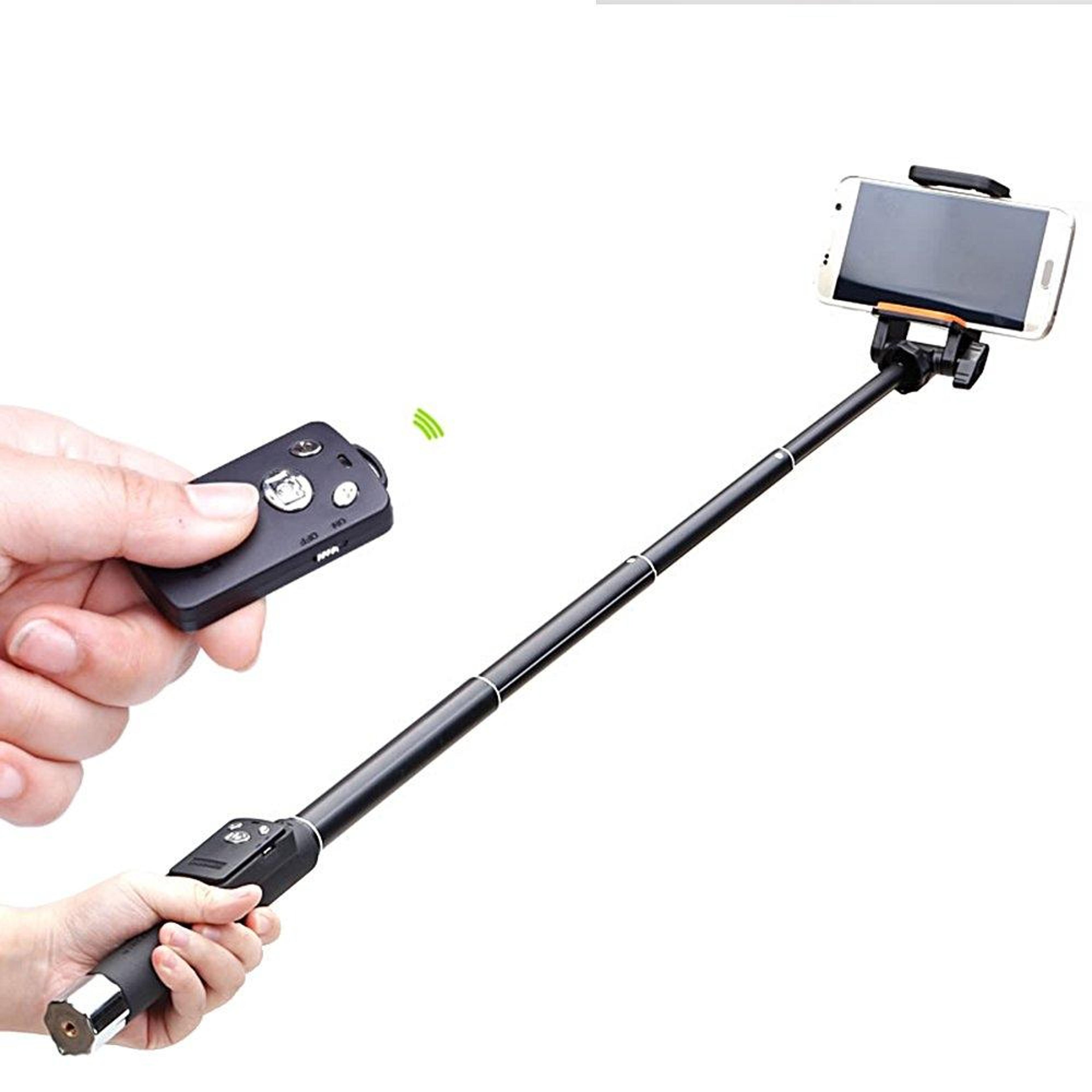 flexrotate bluetooth selfie stick for smartphones with wireless remote & rotation