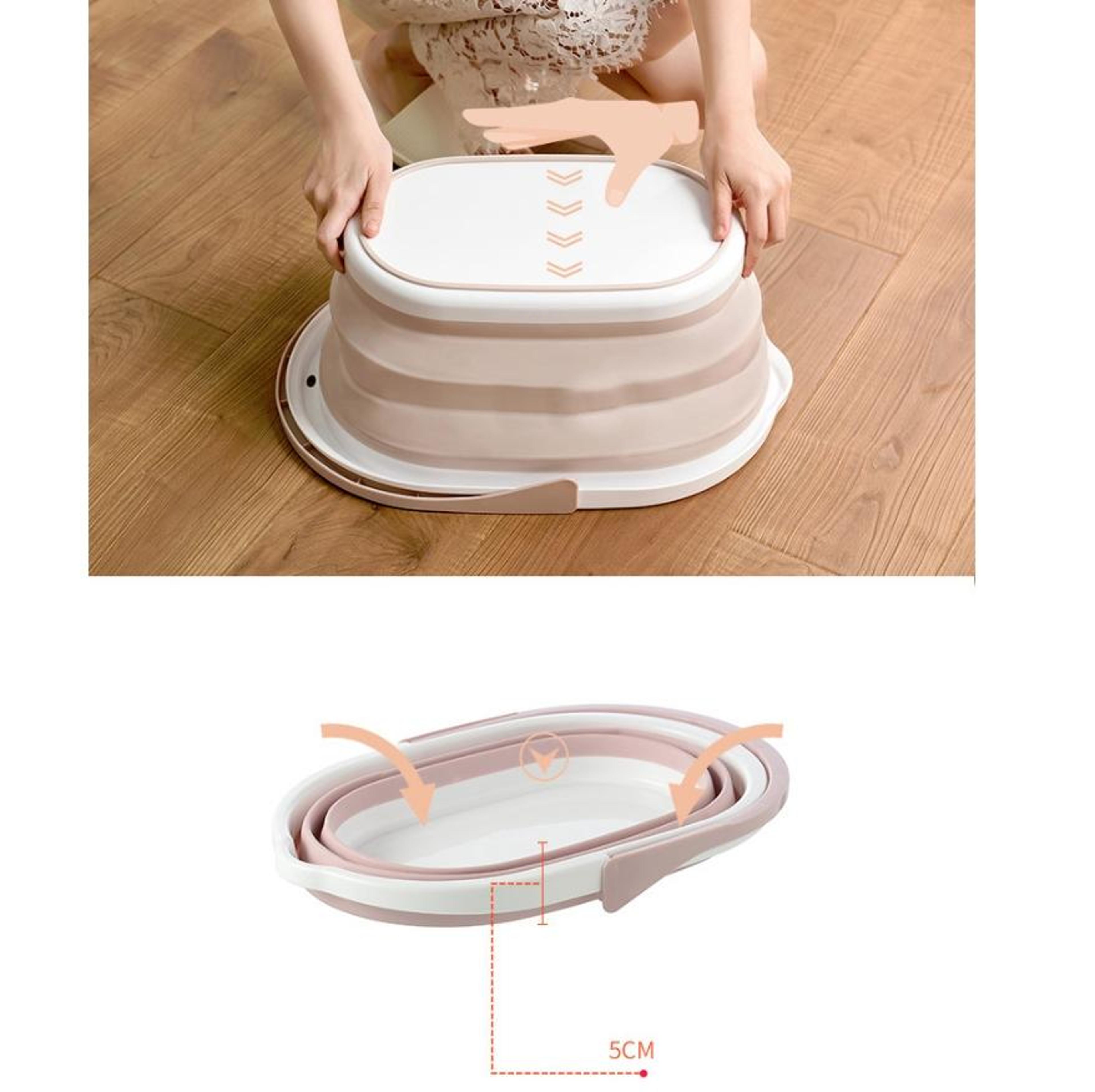 Space Saving Foldable Mop Bucket Rectangular Collapsible Cleaning Bucket For Home Use 8